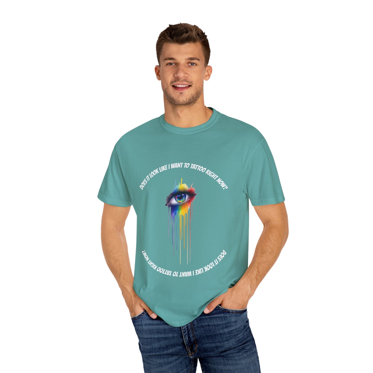 Vibrant Eye Art T-Shirt | Unisex Garment-Dyed Tee, Artistic Apparel, Colorful Fashion, Unique Gift, Everyday Wear