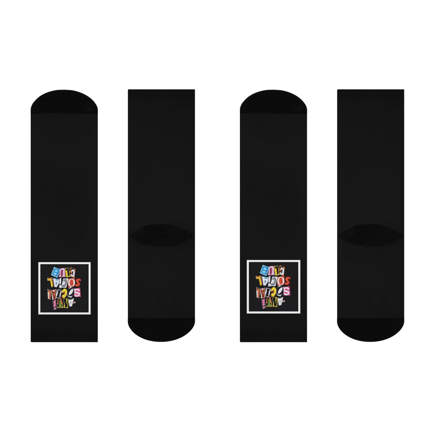 Anti Social Social Club Socks, Cushioned Crew Socks, Cozy Footwear, Trendy Accessories, Gift for Friends, Street Style Fashion