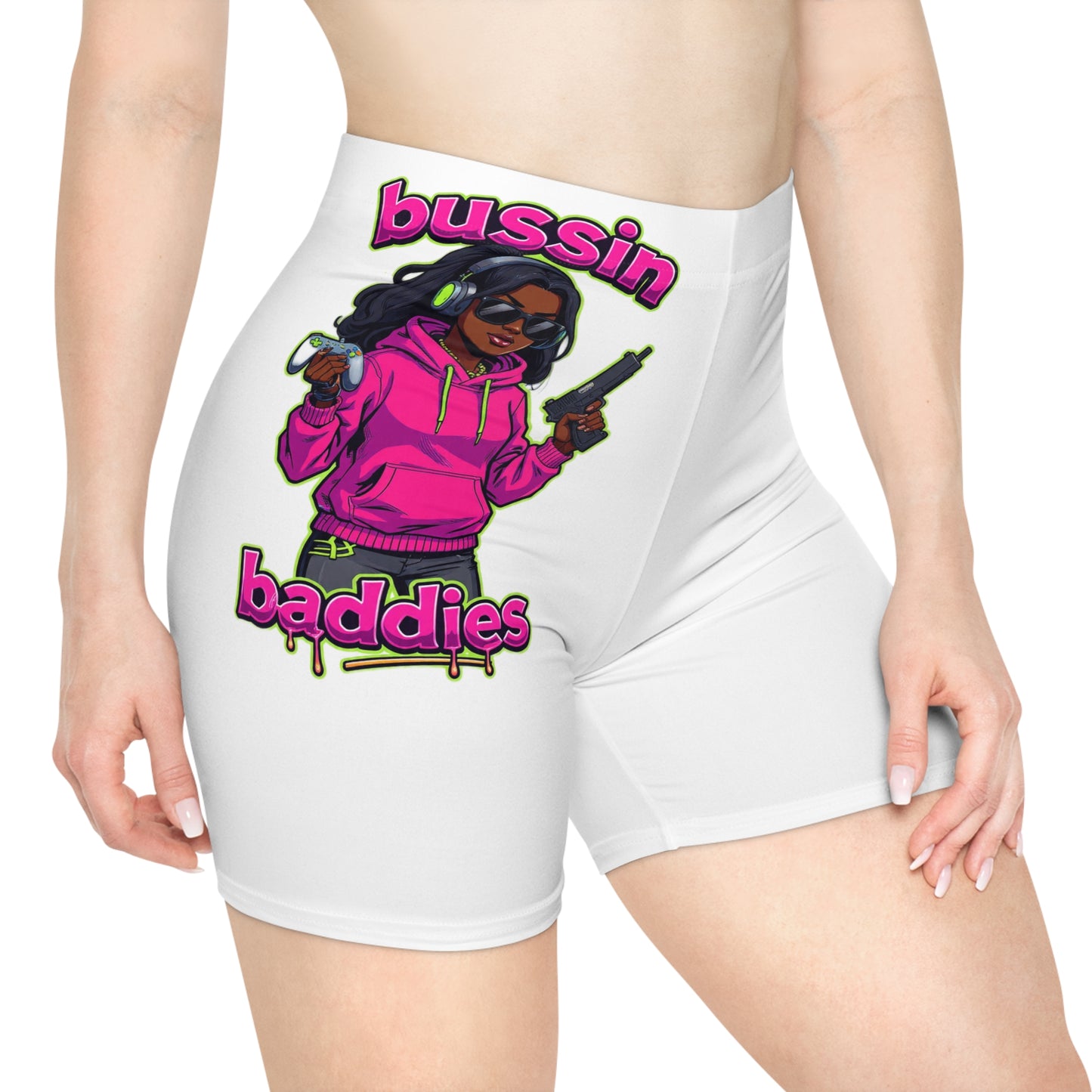 Baddie Biker Shorts, Women’s Cycling Activewear, Trendy Fitness Shorts, Summer Athleisure, Stylish Workout Gear