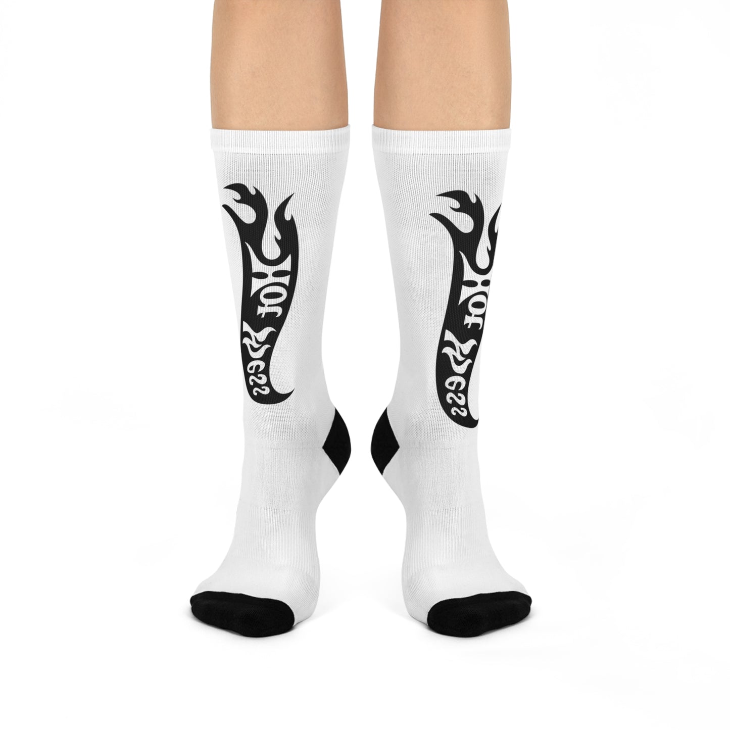 "HOT MESS" Cushioned Crew Socks with Bold Design, Comfortable Socks, Unique Gift for Sock Lovers, Stylish Athletic Socks, Fun Everyday Wear