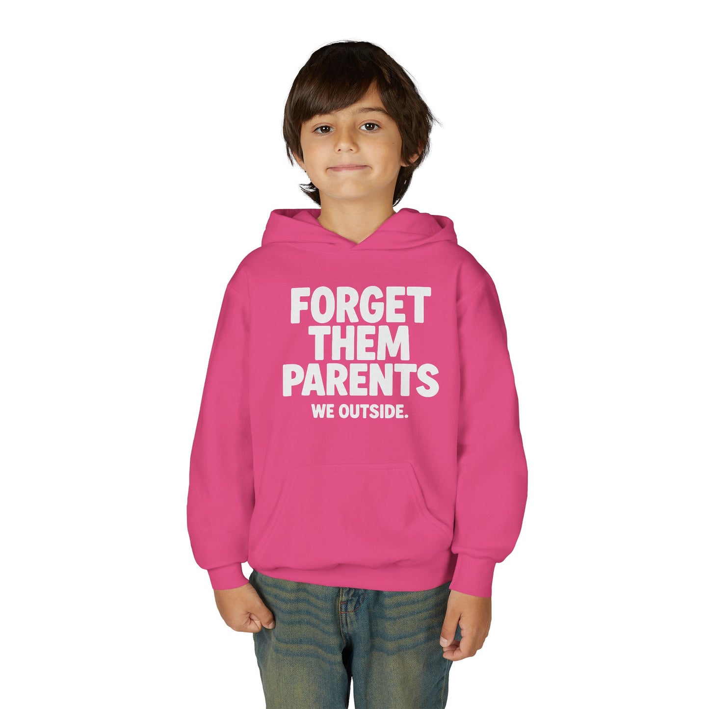 Youth Hoodie - Forget Them Parents, Funny Sweatshirt, Kids Hoodie, Outdoor Adventure, Gift for Teens, Casual Wear