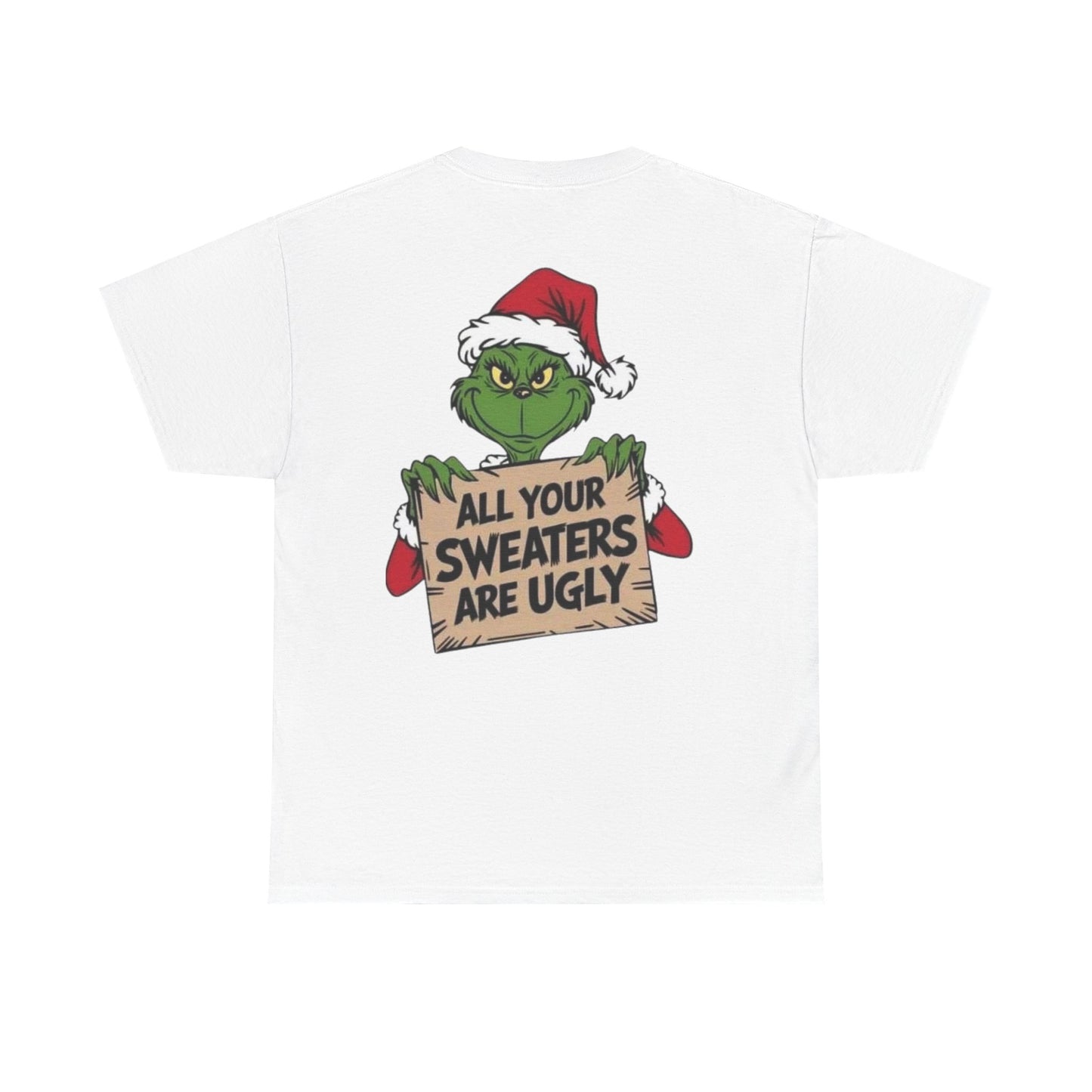 Grinchmas Ugly Sweater Tee, Christmas T-Shirt, Holiday Gift, Funny Tee, Unisex Cotton Shirt, Christmas Party, Grinch Lovers