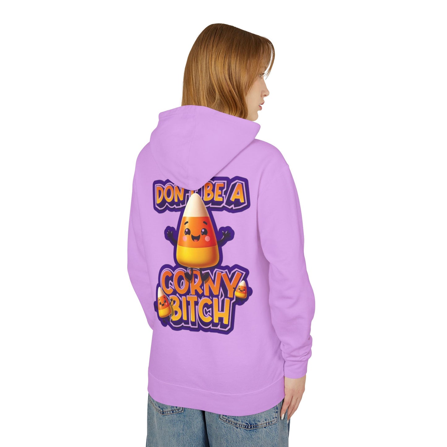 Funny Candy Corn Hoodie - Don't Be A Corny Bitch, Fall Fashion, Halloween Sweatshirt, Gift for Friends, Cozy Lounge Wear