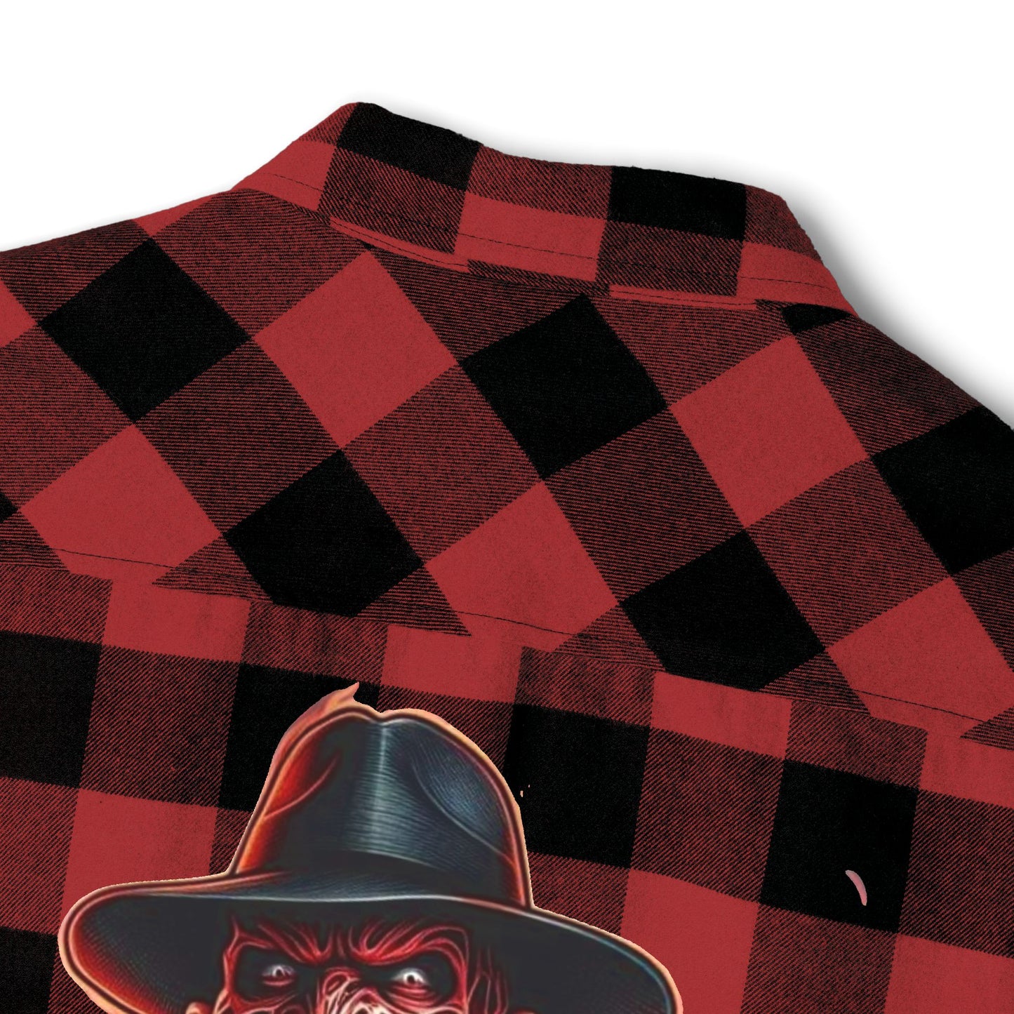 Freddy Krueger Flannel Shirt, Unisex Plaid Shirt, Horror Halloween Apparel, Cozy Casual Wear, Fall Outfits, Movie Lover Gift