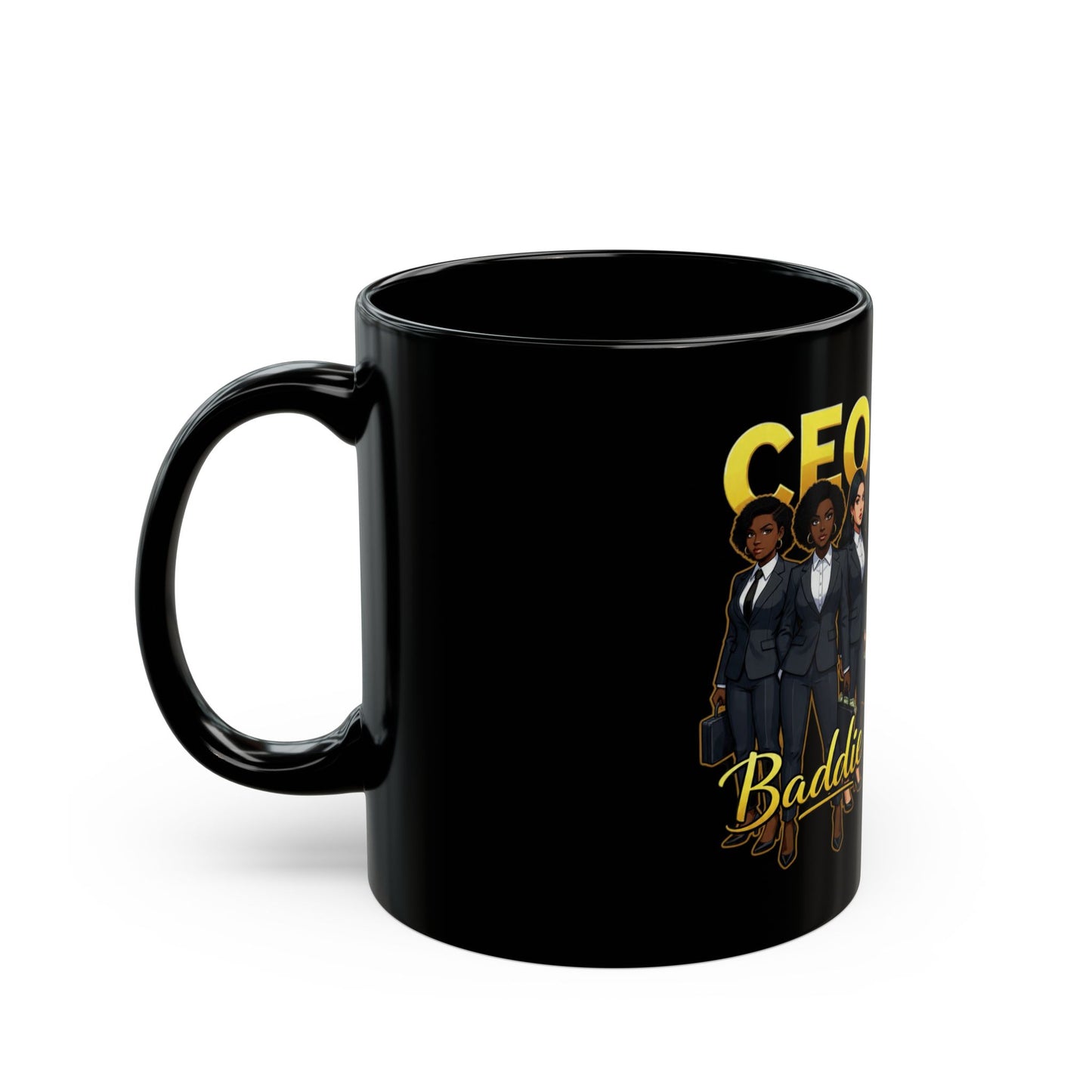 CEO Energy Mug, Empowering Black Mug for Entrepreneurs, Motivational Coffee Cup, Birthday Gift for Boss, Office Decor