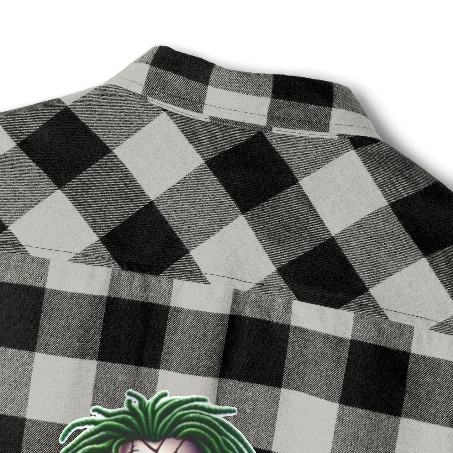 Chic Unisex Flannel Shirt with Graphic Design, Casual Wear, Perfect for Fall, Streetwear Fashion, Halloween & Everyday Style