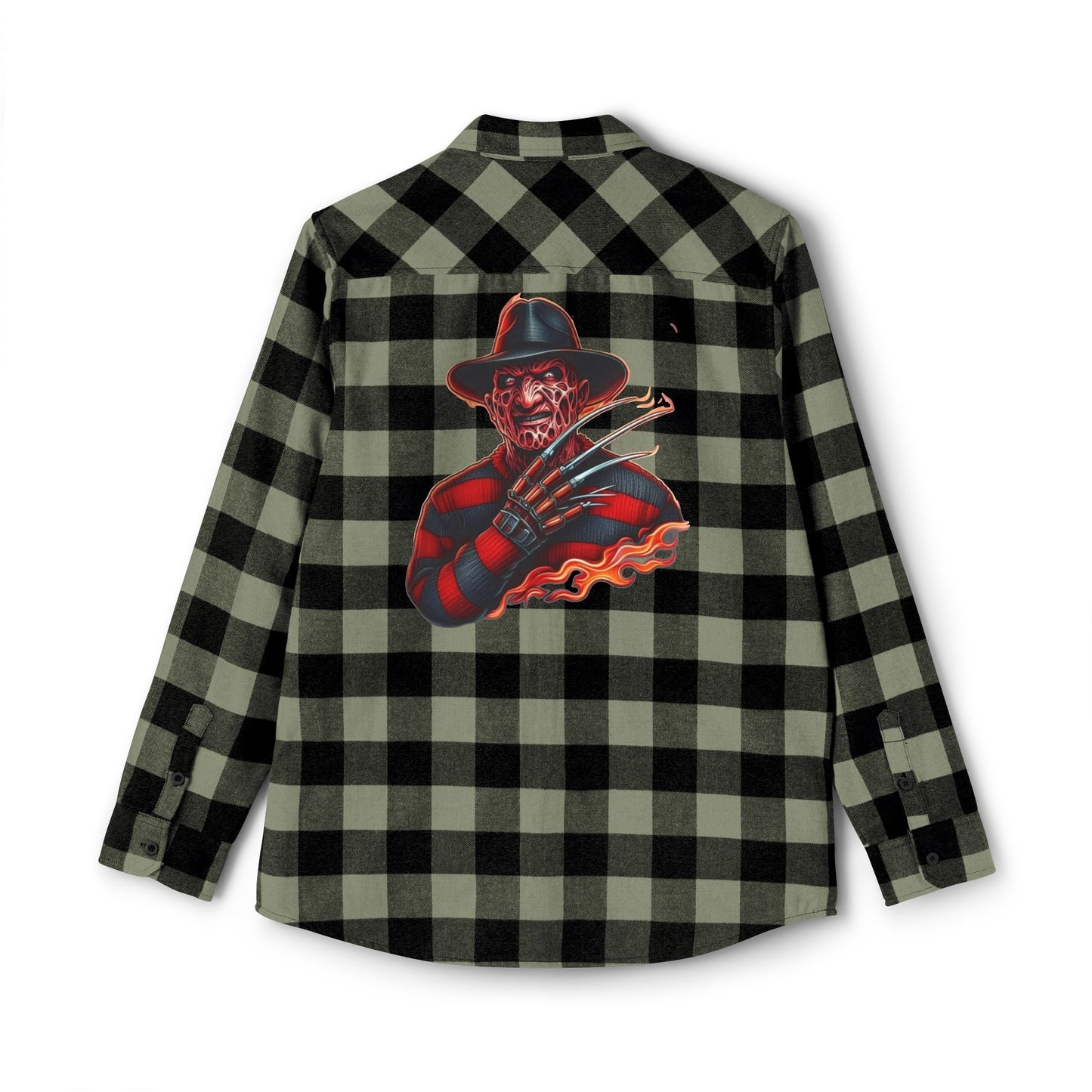 Freddy Krueger Flannel Shirt, Unisex Plaid Shirt, Horror Halloween Apparel, Cozy Casual Wear, Fall Outfits, Movie Lover Gift