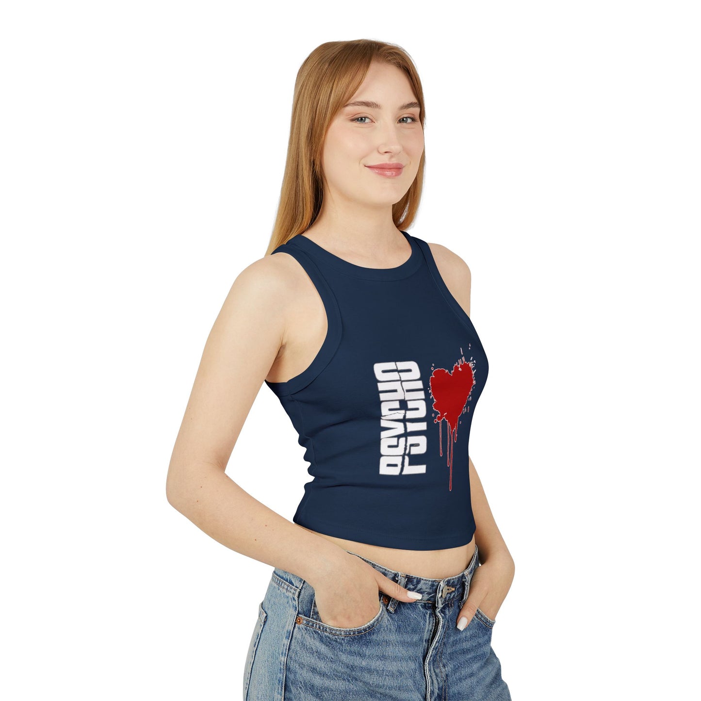 Chic Graphic Crop Tank Top - Heart Splash, Casual Wear, Summer Fashion, Festival Outfit, Trendy Gift
