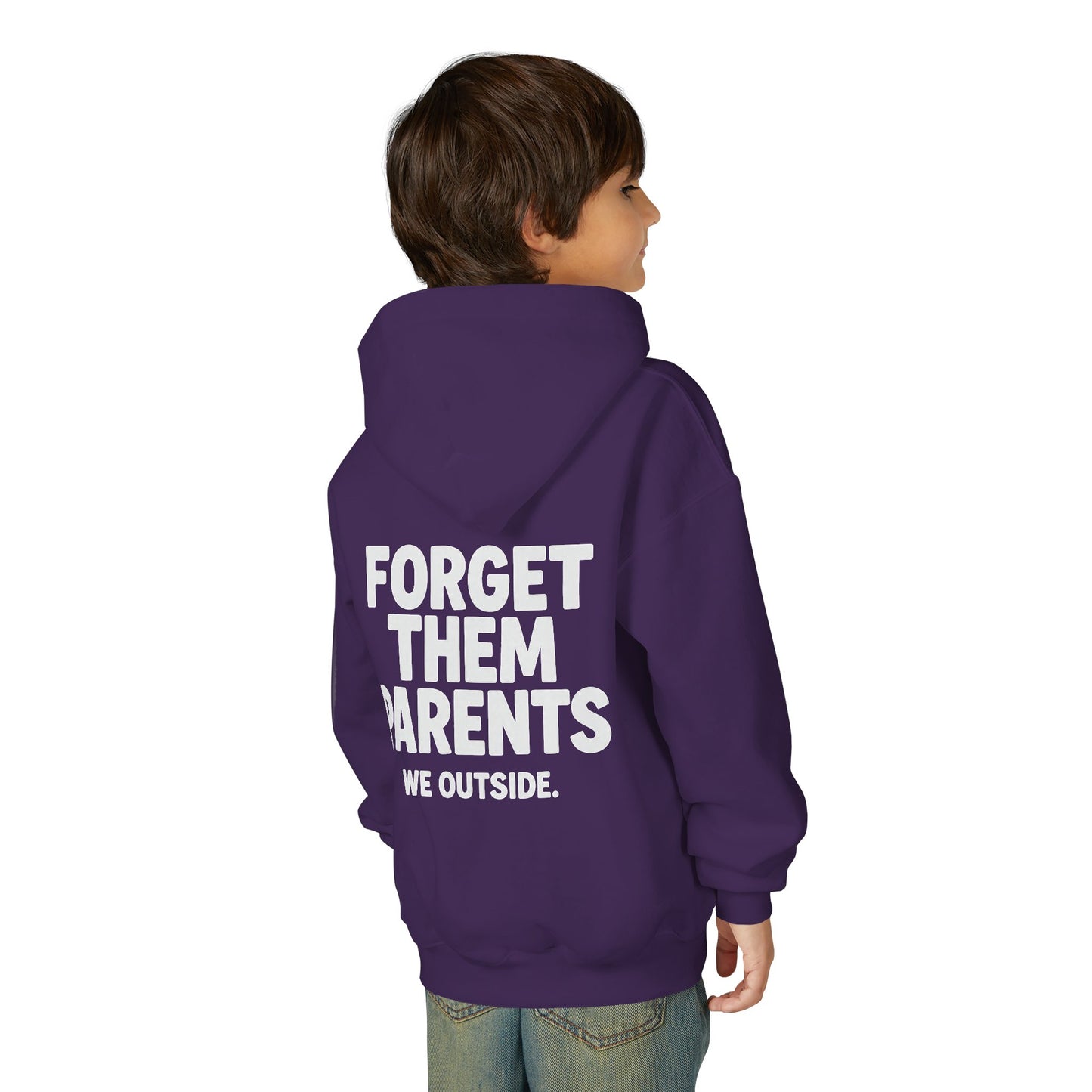 Youth Hoodie - Forget Them Parents, Funny Sweatshirt, Kids Hoodie, Outdoor Adventure, Gift for Teens, Casual Wear