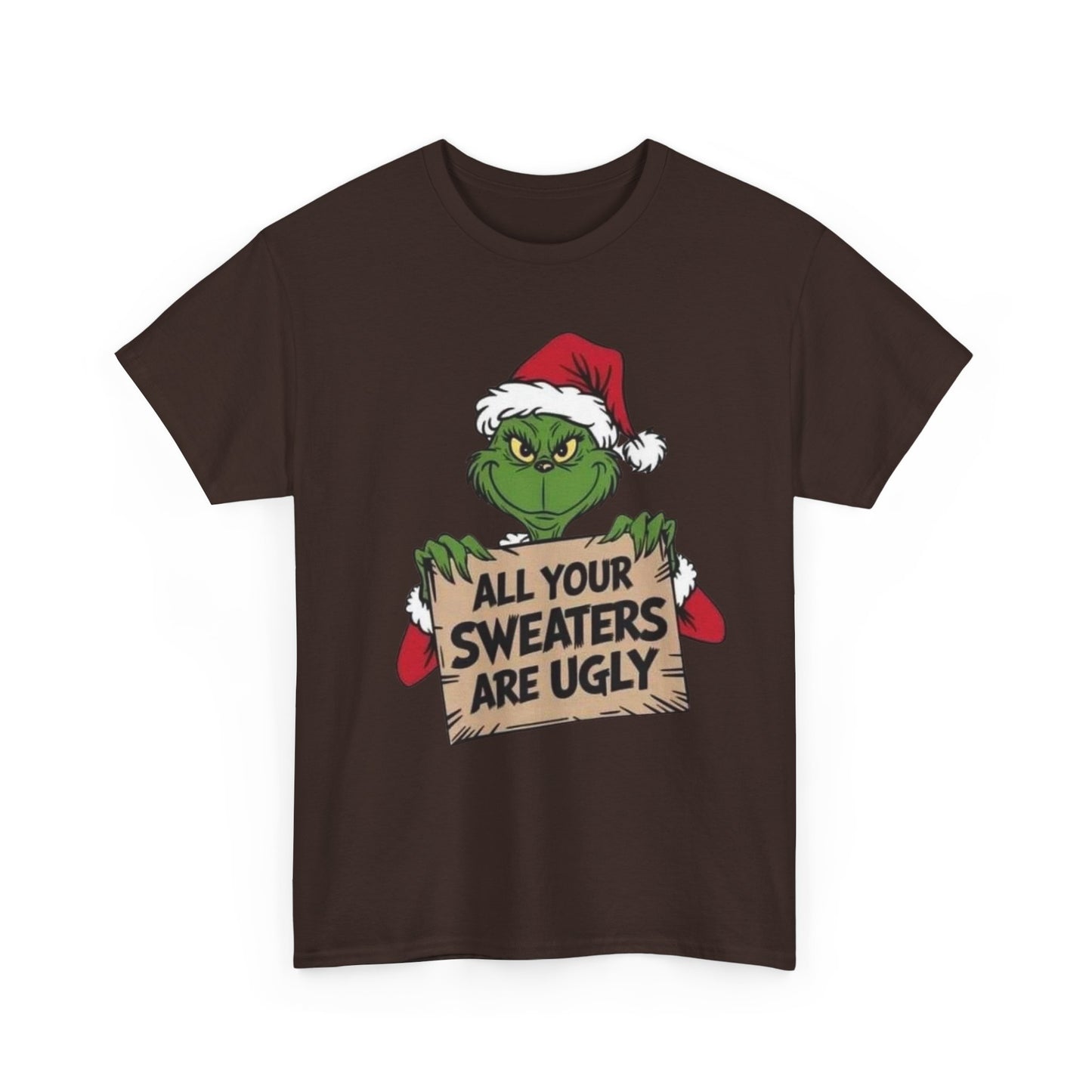 Grinchmas Ugly Sweater Tee, Christmas T-Shirt, Holiday Gift, Funny Tee, Unisex Cotton Shirt, Christmas Party, Grinch Lovers