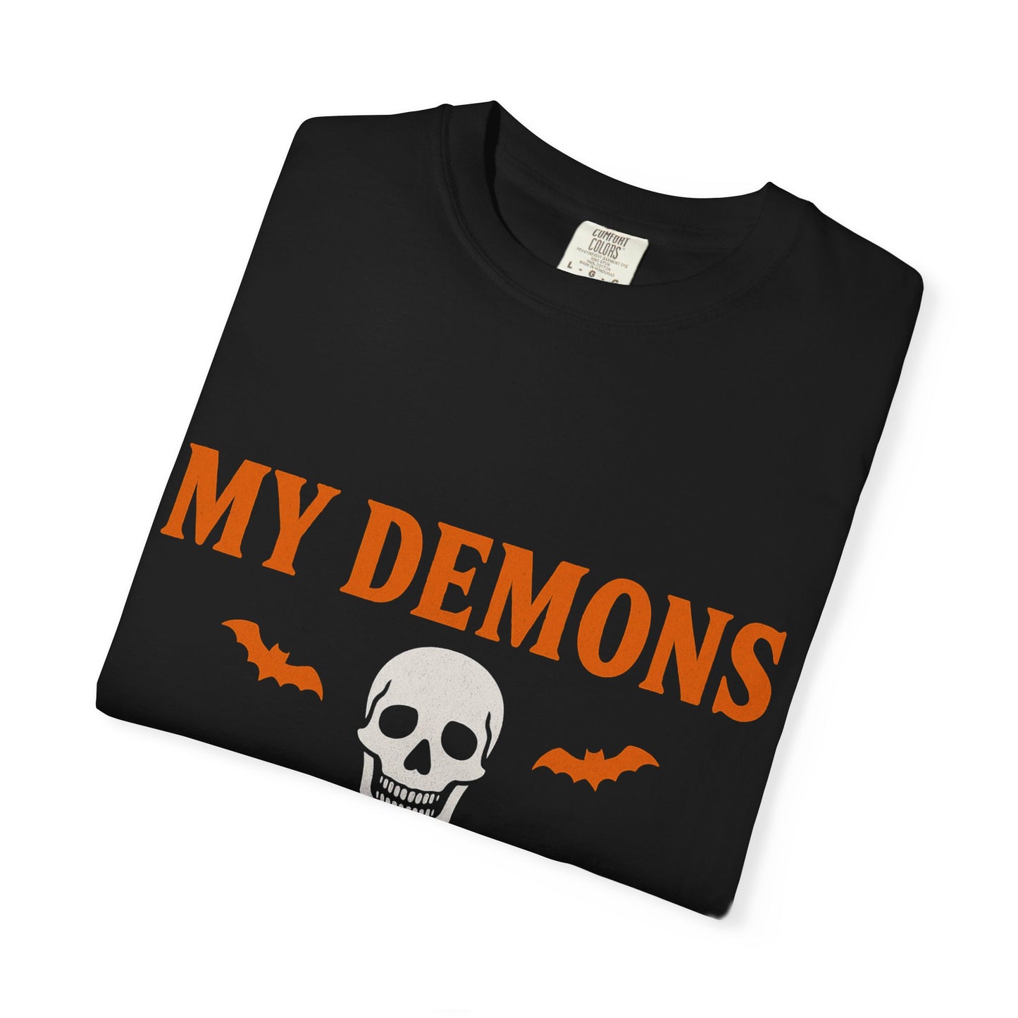 Halloween Themed Unisex T-Shirt with Bats and Humor
