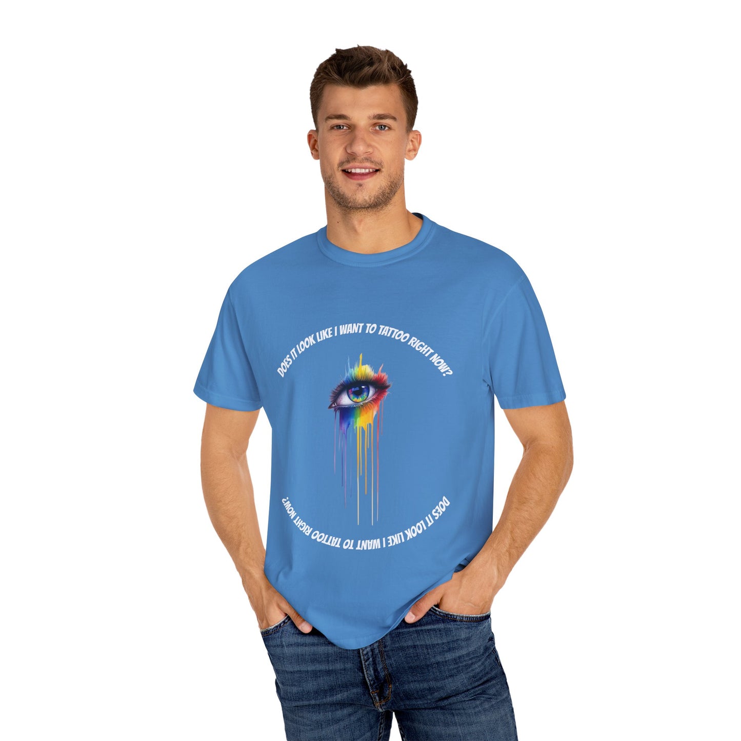 Vibrant Eye Art T-Shirt | Unisex Garment-Dyed Tee, Artistic Apparel, Colorful Fashion, Unique Gift, Everyday Wear