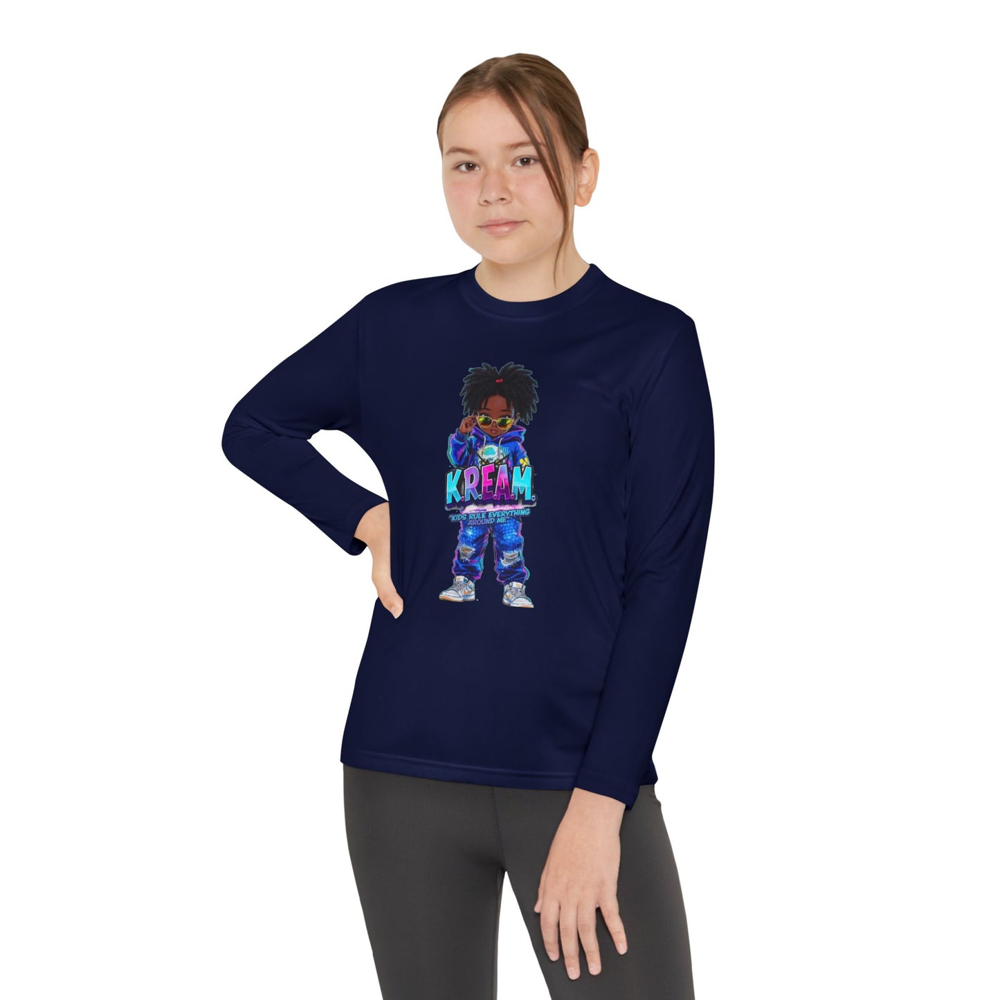 Youth Long Sleeve Tee for Trendy Kids, Cool Graphic Tee, Perfect for Birthdays, Playdates, School Events, Unique Gift Idea