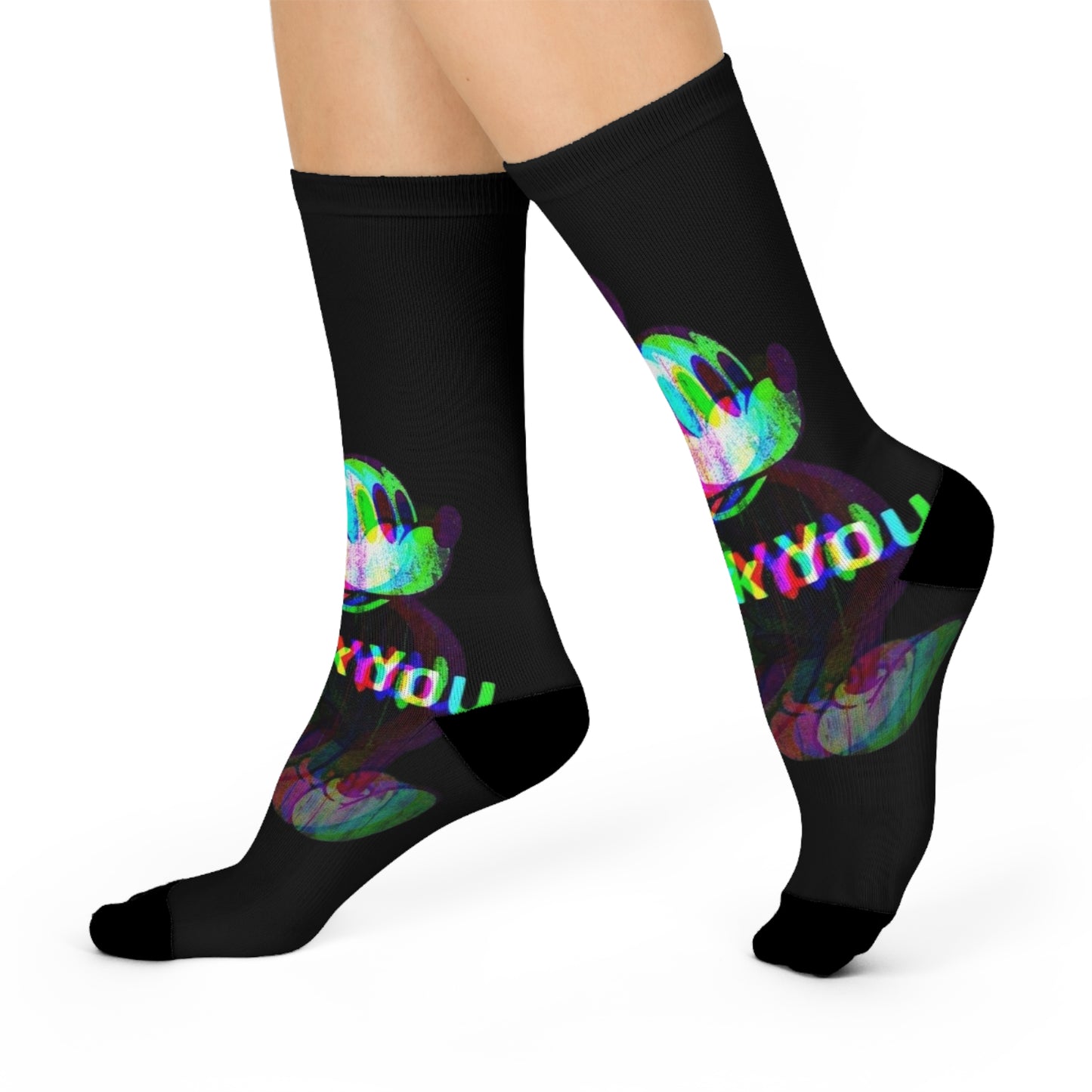 Colorful Graphic Crew Socks with Fun Text, Cozy Socks for Everyday Wear, Birthday Gift, Graphic Socks for Adults, Quirky Socks for Teens