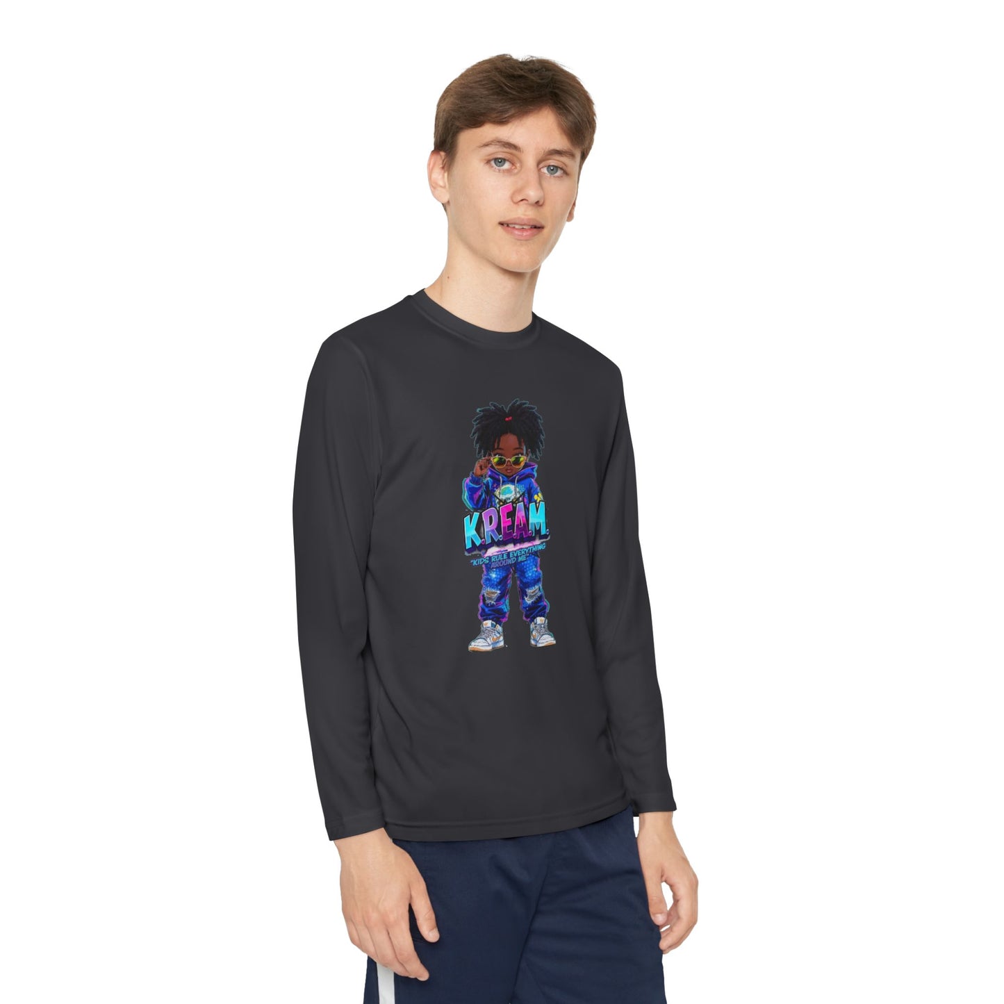 Youth Long Sleeve Tee for Trendy Kids, Cool Graphic Tee, Perfect for Birthdays, Playdates, School Events, Unique Gift Idea