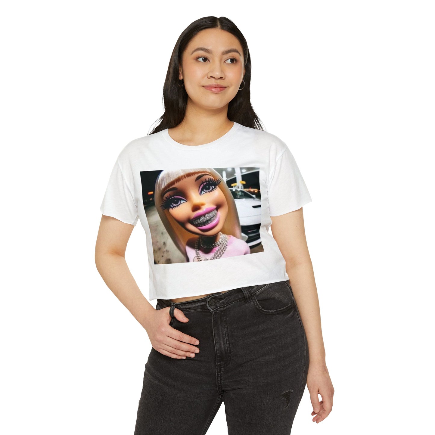 Trendy Women's Festival Crop Top, Cute Party Shirt, Summer Vibes Tee, Casual Summer Fashion, Festival Style Clothing