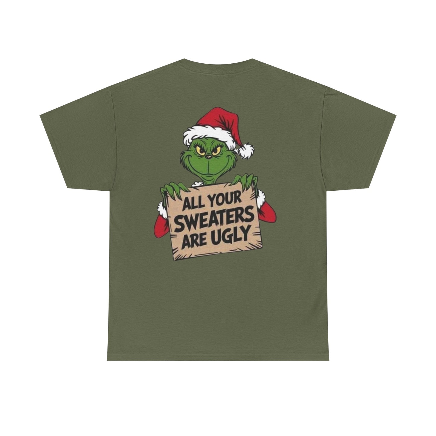 Grinchmas Ugly Sweater Tee, Christmas T-Shirt, Holiday Gift, Funny Tee, Unisex Cotton Shirt, Christmas Party, Grinch Lovers