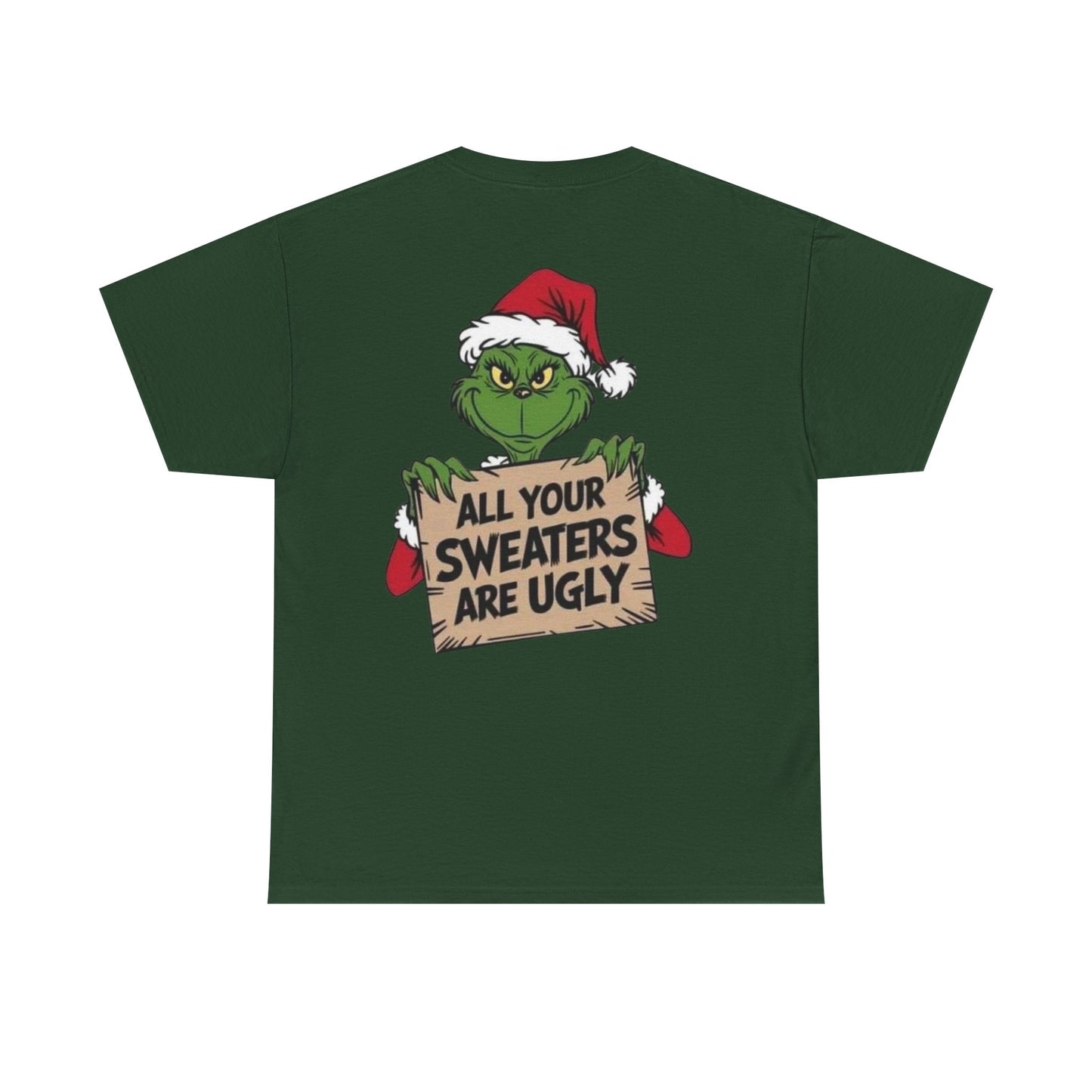 Grinchmas Ugly Sweater Tee, Christmas T-Shirt, Holiday Gift, Funny Tee, Unisex Cotton Shirt, Christmas Party, Grinch Lovers
