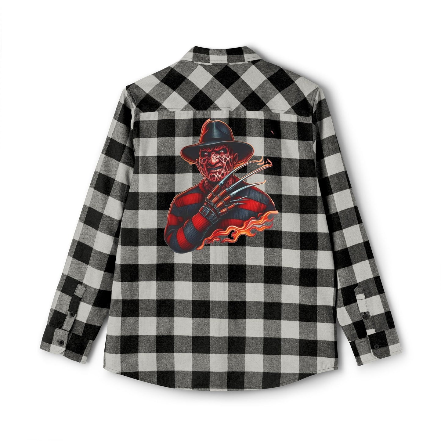 Freddy Krueger Flannel Shirt, Unisex Plaid Shirt, Horror Halloween Apparel, Cozy Casual Wear, Fall Outfits, Movie Lover Gift