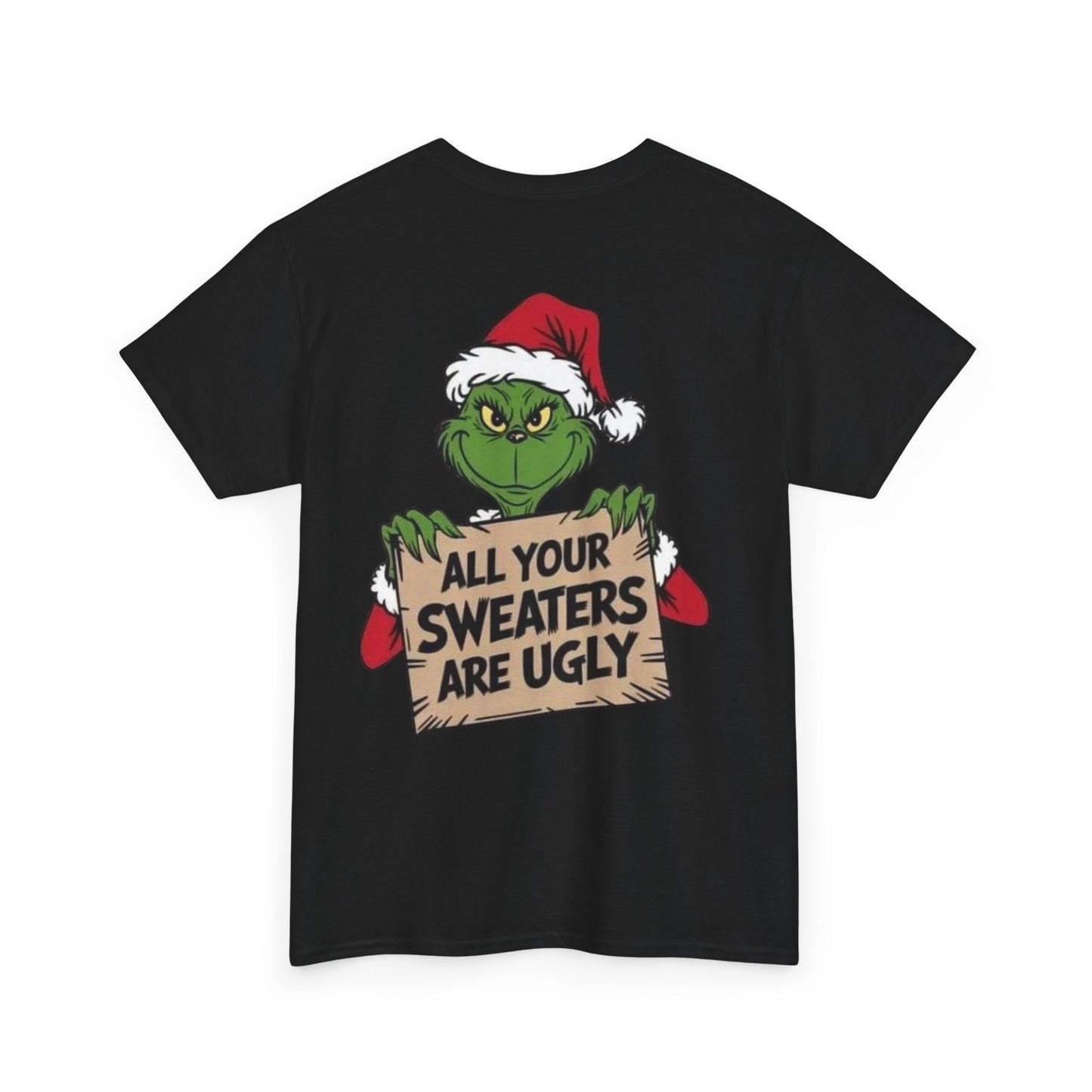 Grinchmas Ugly Sweater Tee, Christmas T-Shirt, Holiday Gift, Funny Tee, Unisex Cotton Shirt, Christmas Party, Grinch Lovers