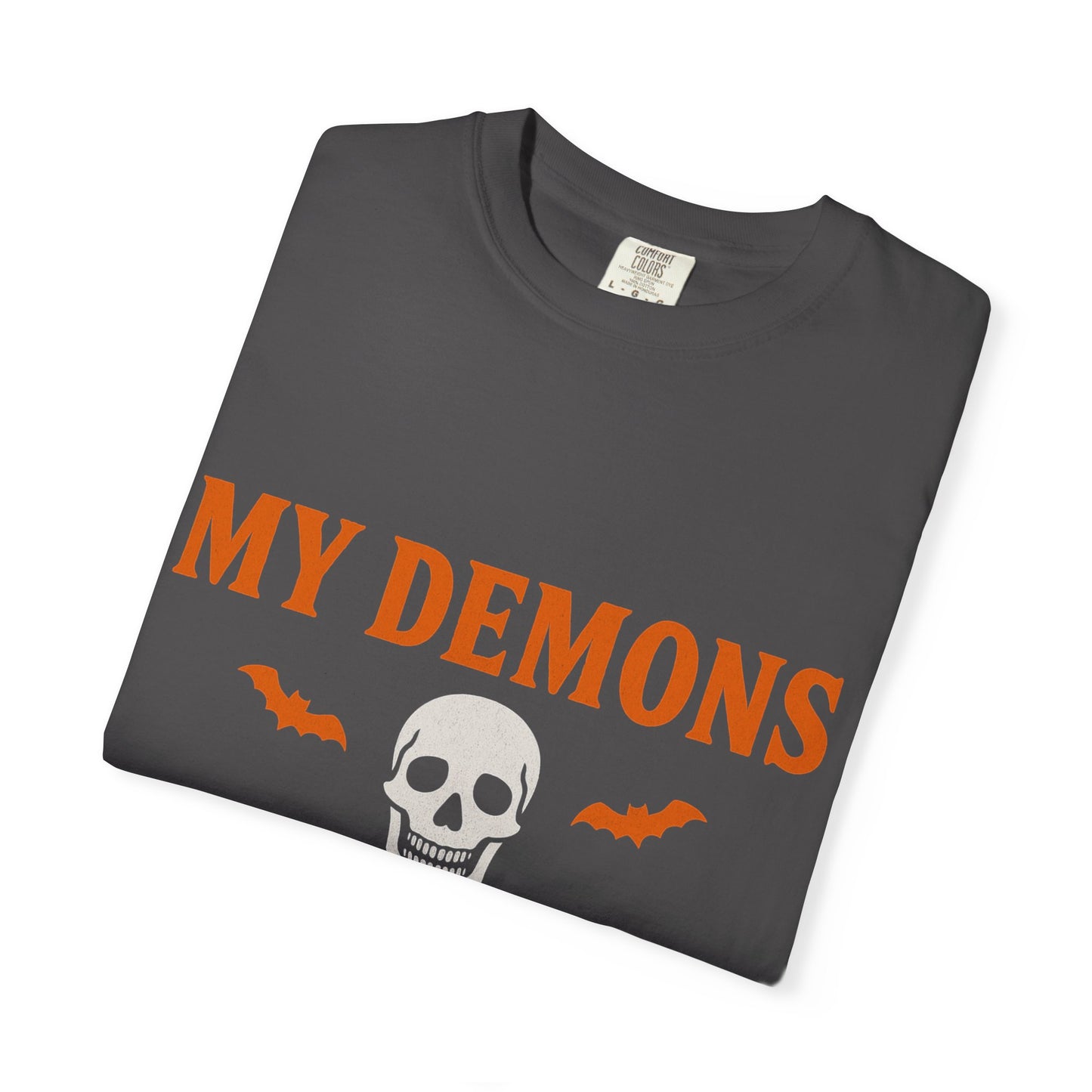 Halloween Themed Unisex T-Shirt with Bats and Humor