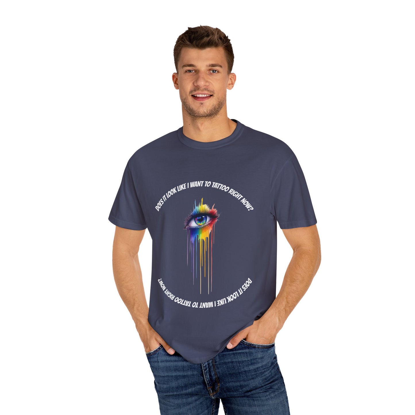 Vibrant Eye Art T-Shirt | Unisex Garment-Dyed Tee, Artistic Apparel, Colorful Fashion, Unique Gift, Everyday Wear