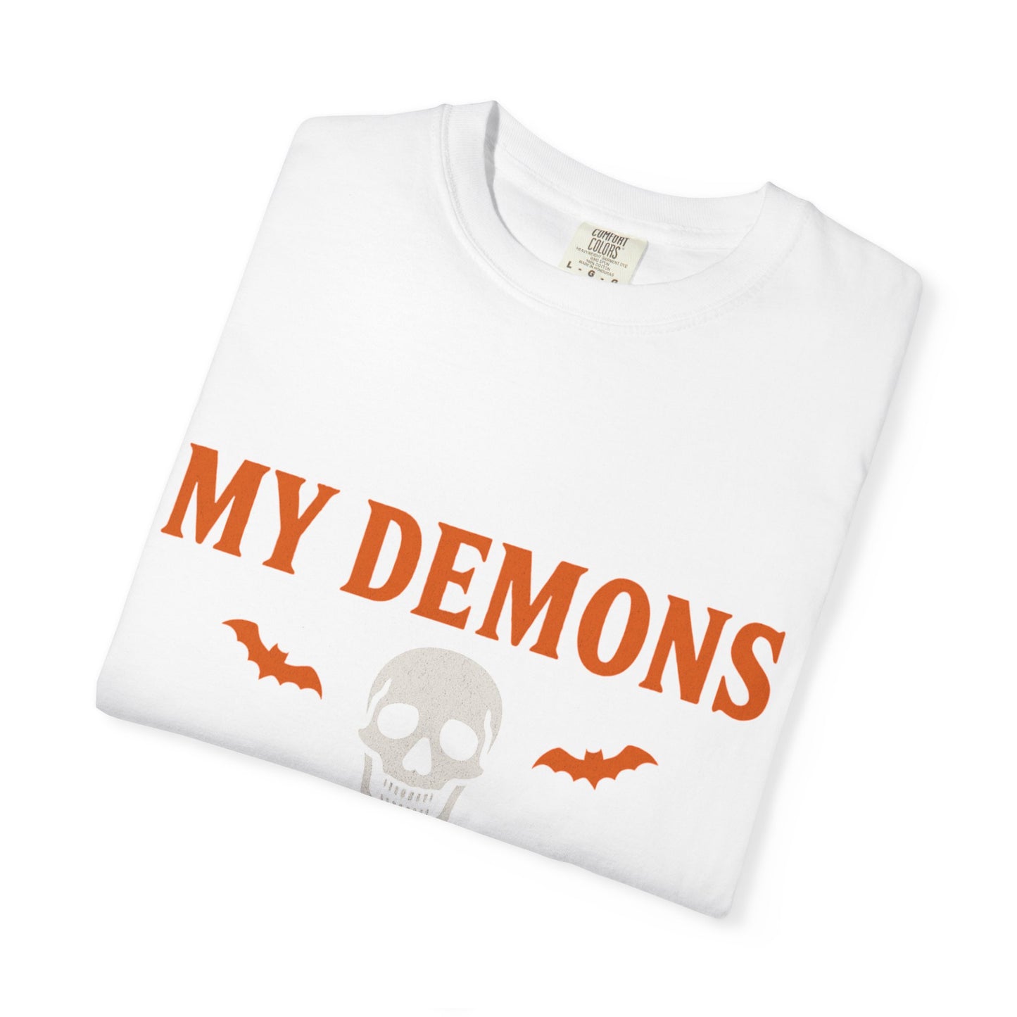 Halloween Themed Unisex T-Shirt with Bats and Humor