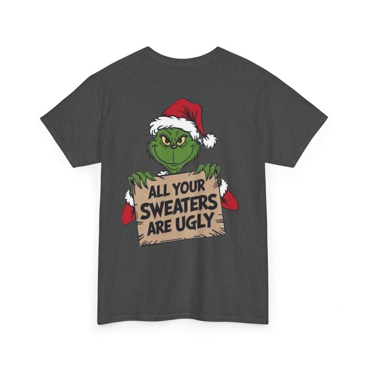 Grinchmas Ugly Sweater Tee, Christmas T-Shirt, Holiday Gift, Funny Tee, Unisex Cotton Shirt, Christmas Party, Grinch Lovers