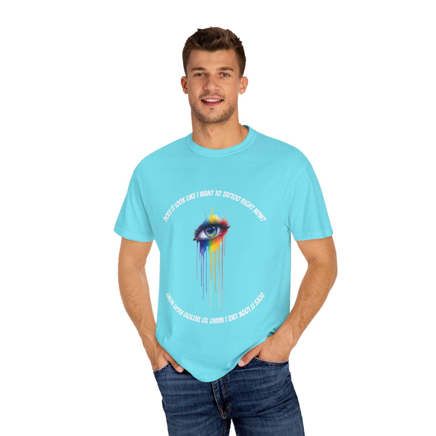 Vibrant Eye Art T-Shirt | Unisex Garment-Dyed Tee, Artistic Apparel, Colorful Fashion, Unique Gift, Everyday Wear