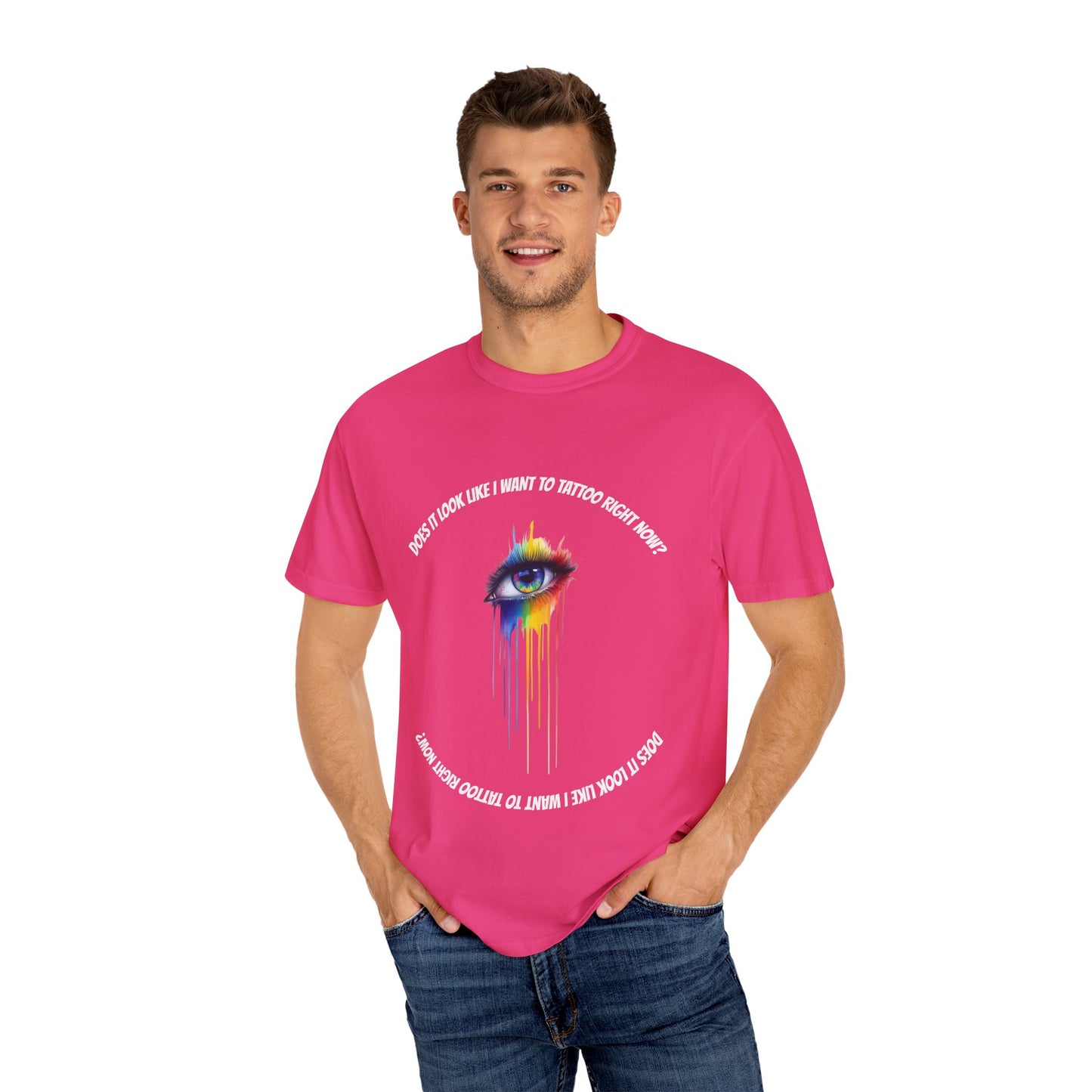 Vibrant Eye Art T-Shirt | Unisex Garment-Dyed Tee, Artistic Apparel, Colorful Fashion, Unique Gift, Everyday Wear