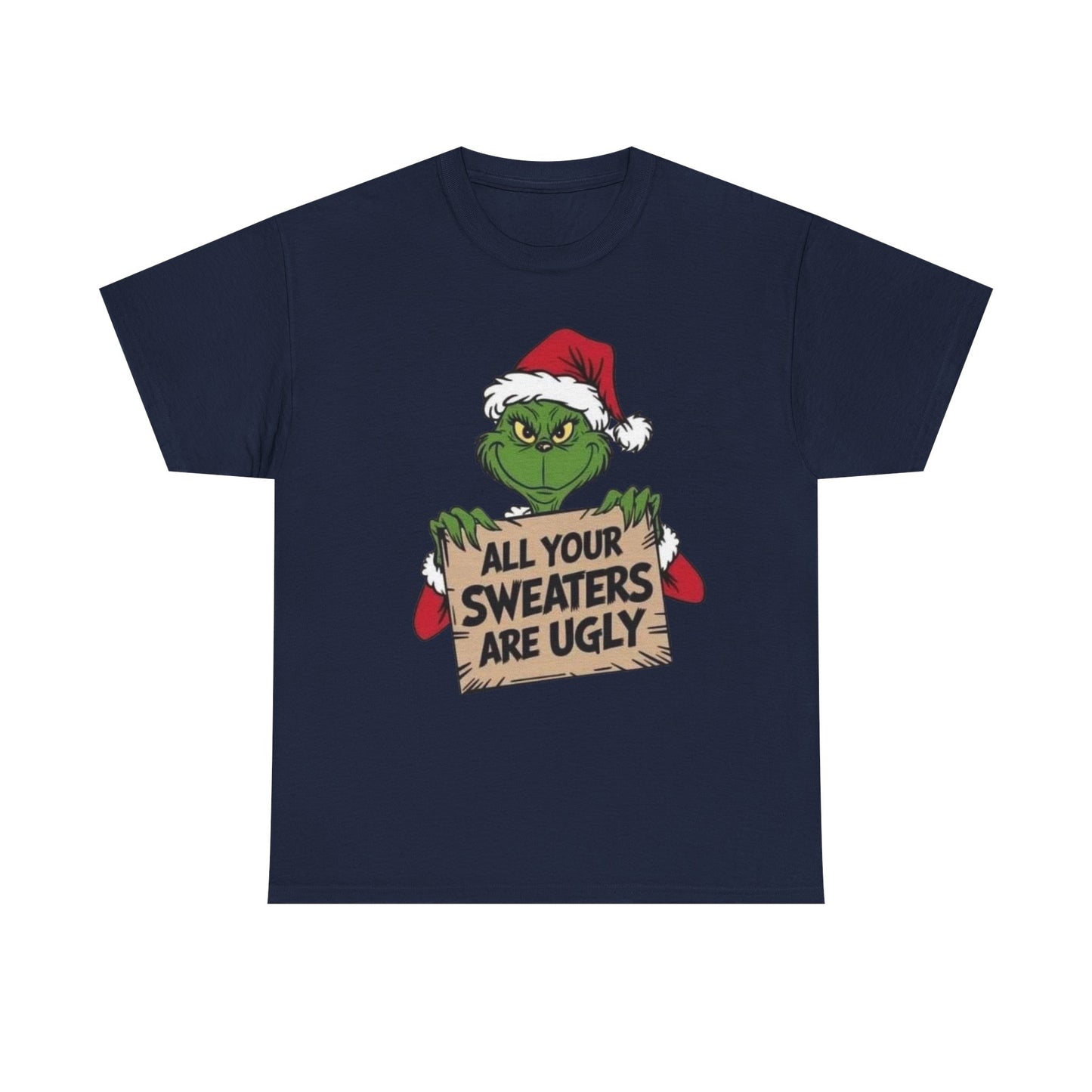 Grinchmas Ugly Sweater Tee, Christmas T-Shirt, Holiday Gift, Funny Tee, Unisex Cotton Shirt, Christmas Party, Grinch Lovers
