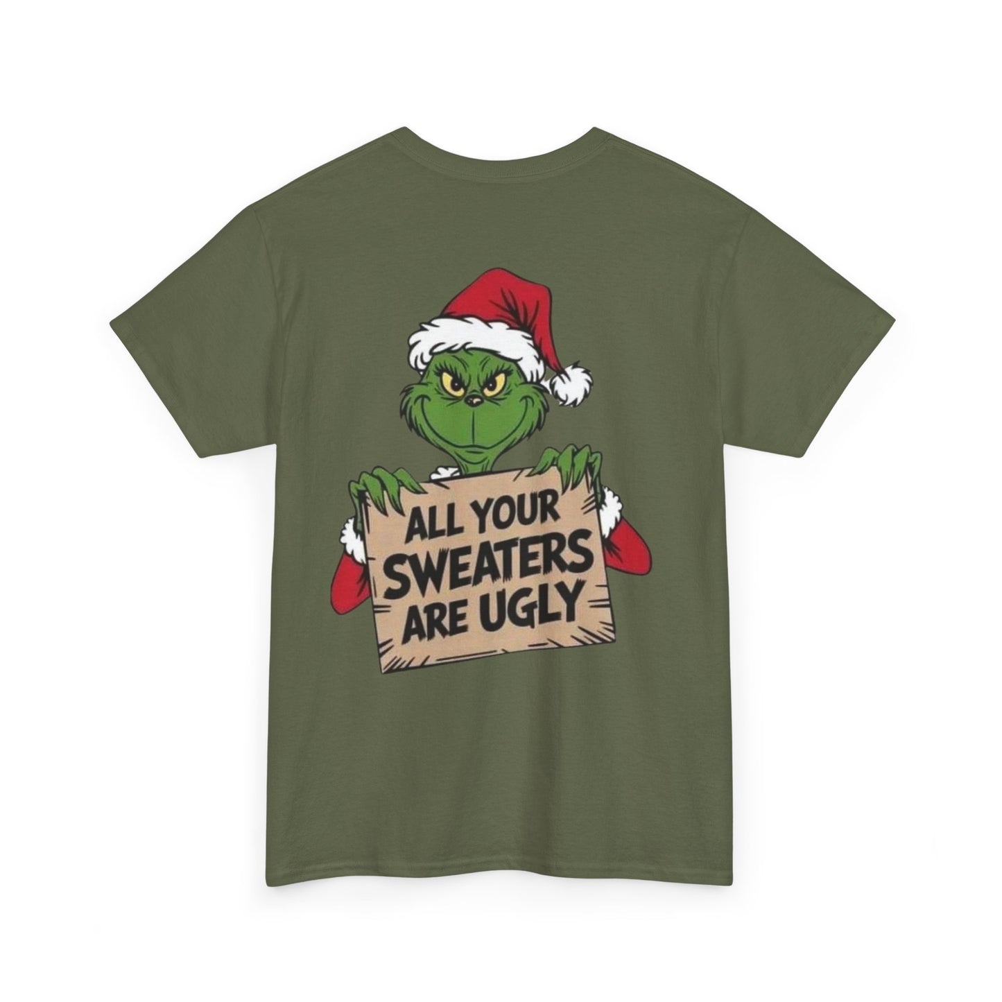 Grinchmas Ugly Sweater Tee, Christmas T-Shirt, Holiday Gift, Funny Tee, Unisex Cotton Shirt, Christmas Party, Grinch Lovers