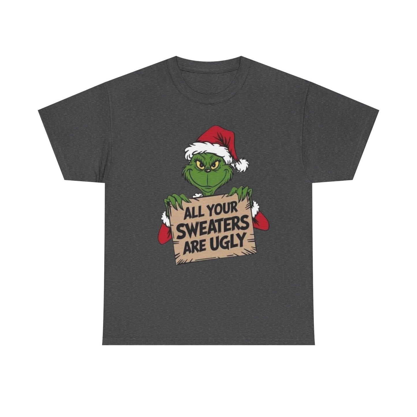 Grinchmas Ugly Sweater Tee, Christmas T-Shirt, Holiday Gift, Funny Tee, Unisex Cotton Shirt, Christmas Party, Grinch Lovers