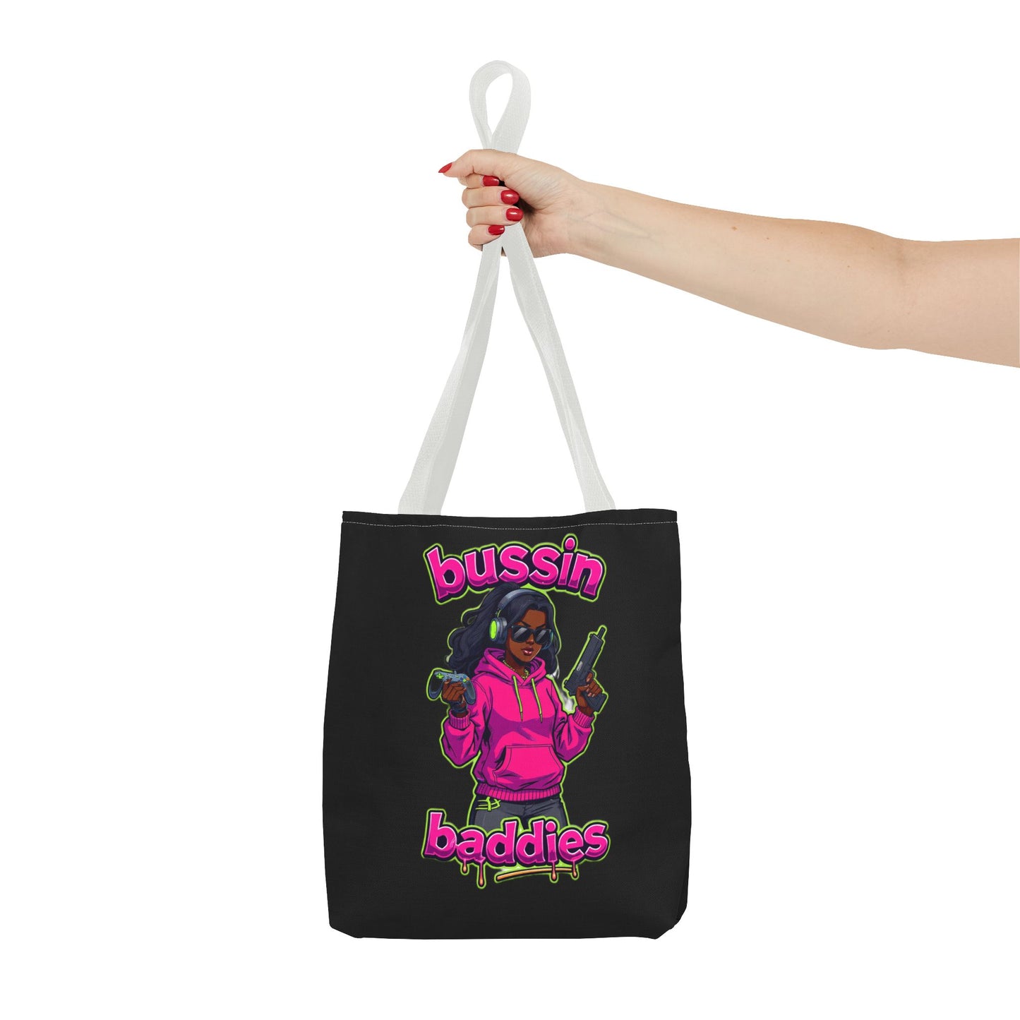 Bussin Baddies Tote Bag, Trendy Carryall, Women's Fashion Accessory, Streetwear Shopping Bag, Gift for Her