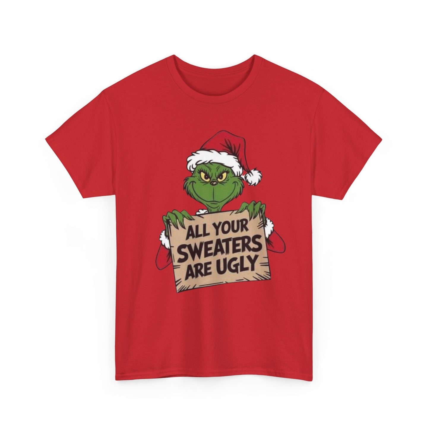 Grinchmas Ugly Sweater Tee, Christmas T-Shirt, Holiday Gift, Funny Tee, Unisex Cotton Shirt, Christmas Party, Grinch Lovers