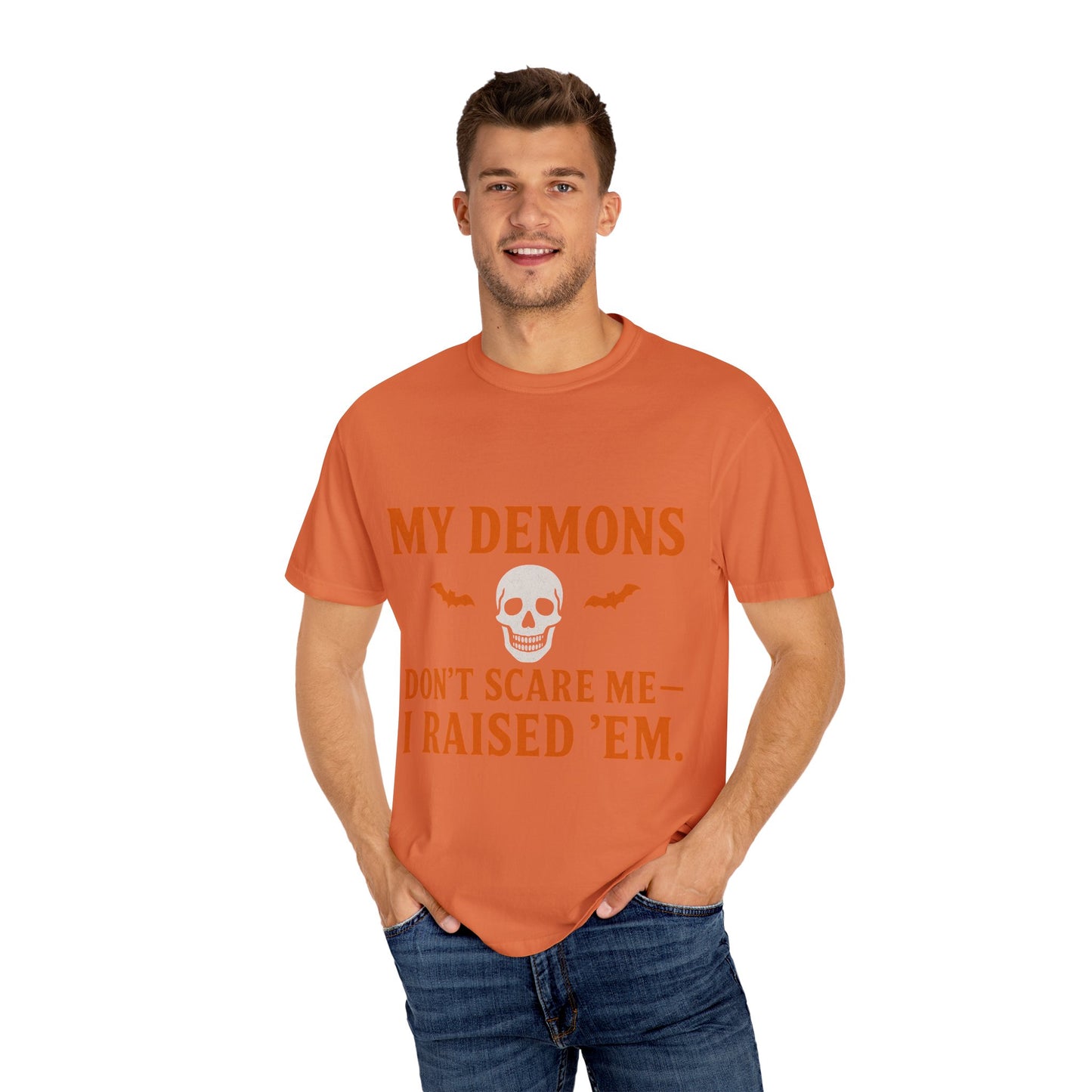 Halloween Themed Unisex T-Shirt with Bats and Humor