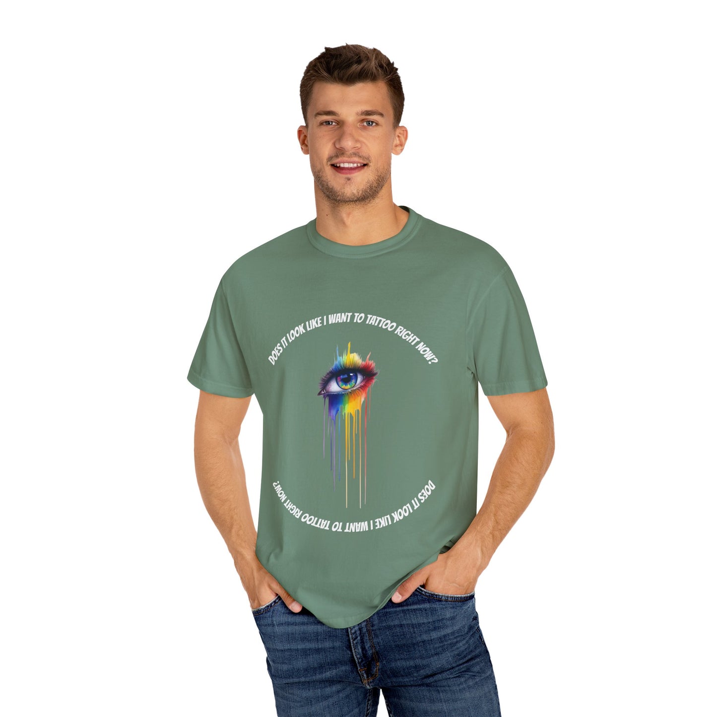 Vibrant Eye Art T-Shirt | Unisex Garment-Dyed Tee, Artistic Apparel, Colorful Fashion, Unique Gift, Everyday Wear