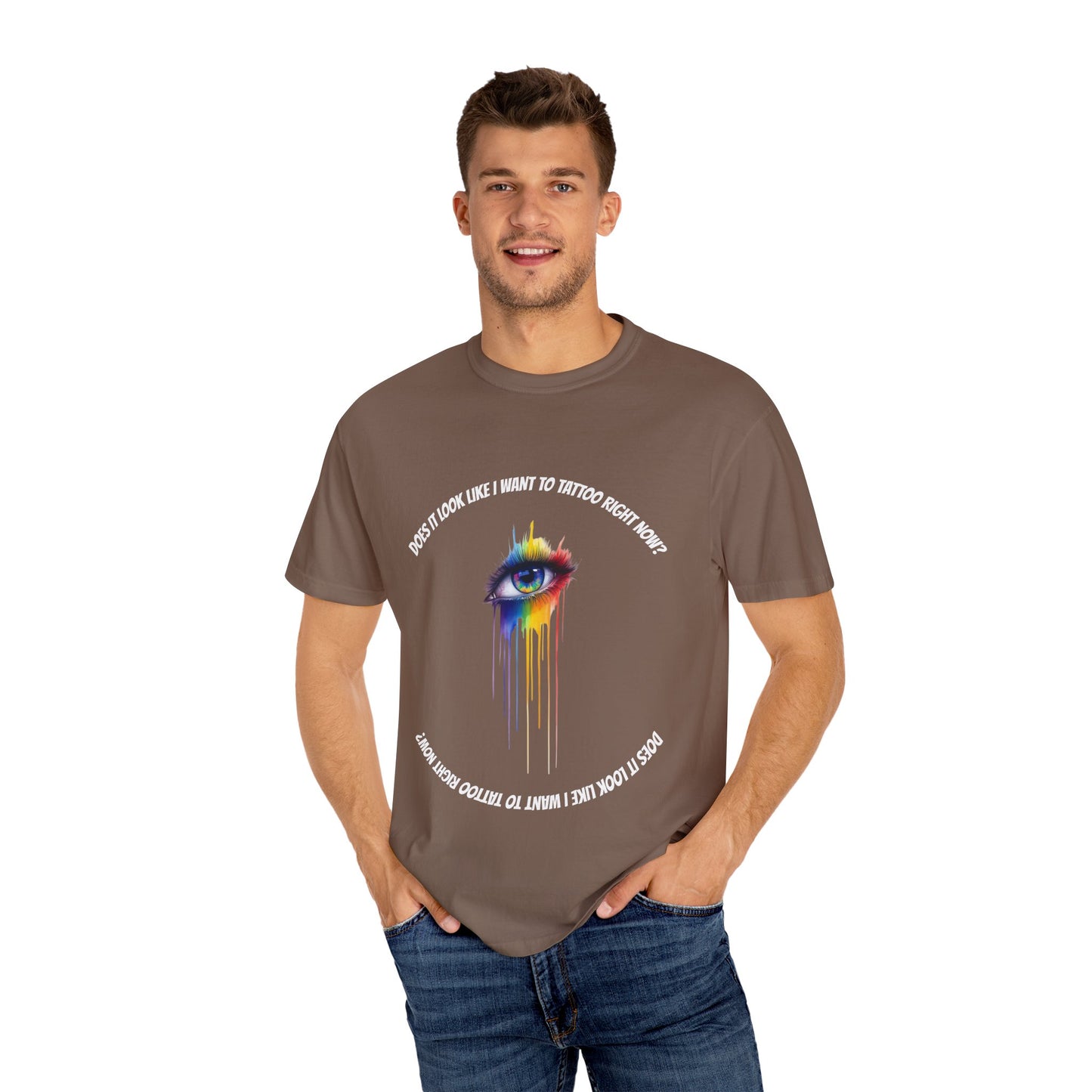 Vibrant Eye Art T-Shirt | Unisex Garment-Dyed Tee, Artistic Apparel, Colorful Fashion, Unique Gift, Everyday Wear