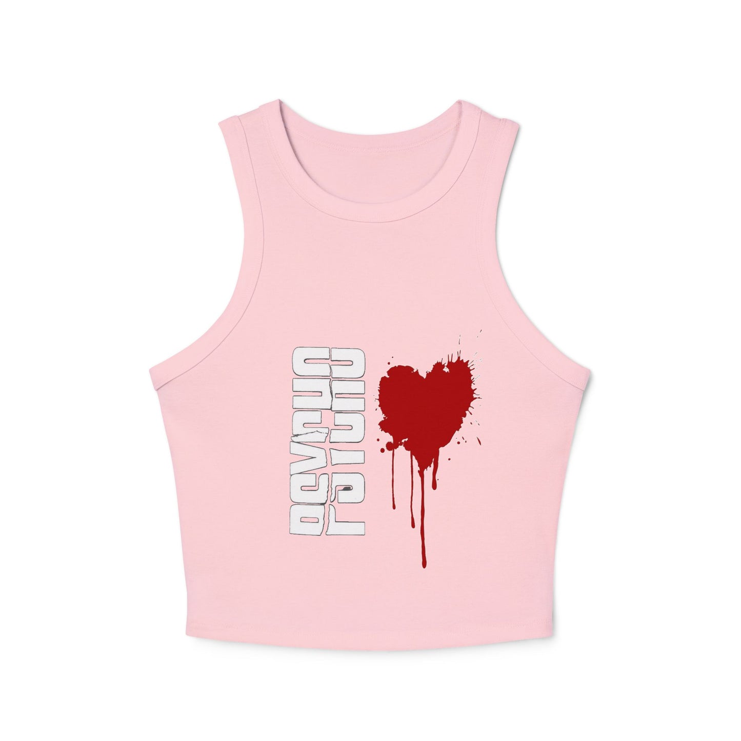 Chic Graphic Crop Tank Top - Heart Splash, Casual Wear, Summer Fashion, Festival Outfit, Trendy Gift