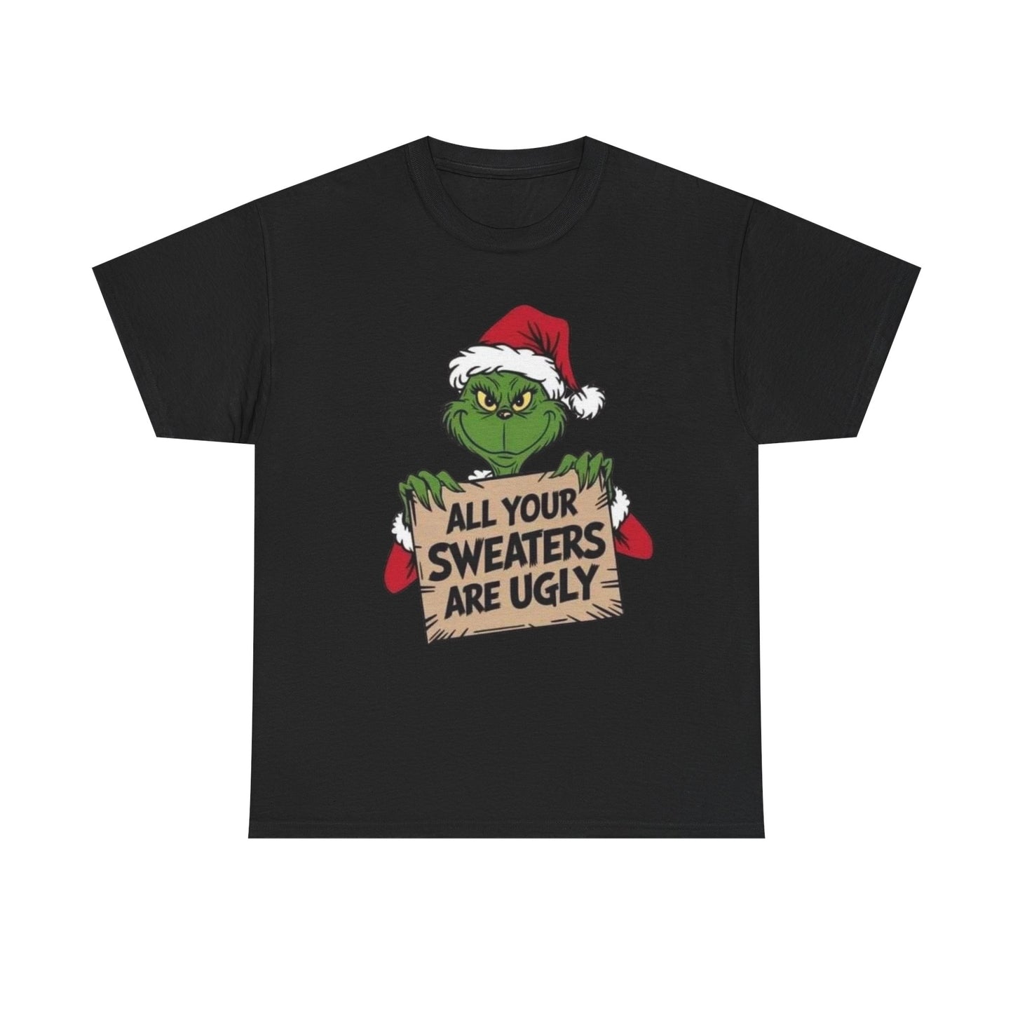 Grinchmas Ugly Sweater Tee, Christmas T-Shirt, Holiday Gift, Funny Tee, Unisex Cotton Shirt, Christmas Party, Grinch Lovers