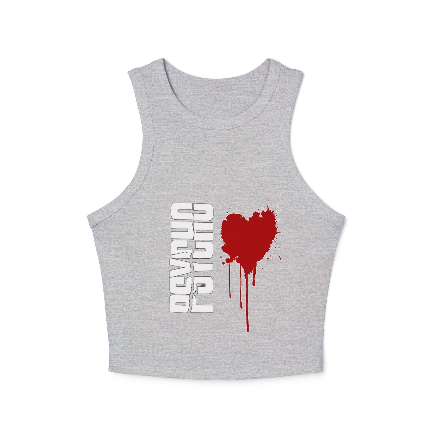 Chic Graphic Crop Tank Top - Heart Splash, Casual Wear, Summer Fashion, Festival Outfit, Trendy Gift