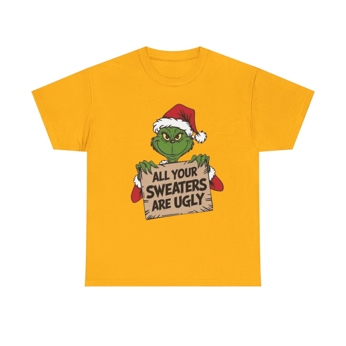 Grinchmas Ugly Sweater Tee, Christmas T-Shirt, Holiday Gift, Funny Tee, Unisex Cotton Shirt, Christmas Party, Grinch Lovers
