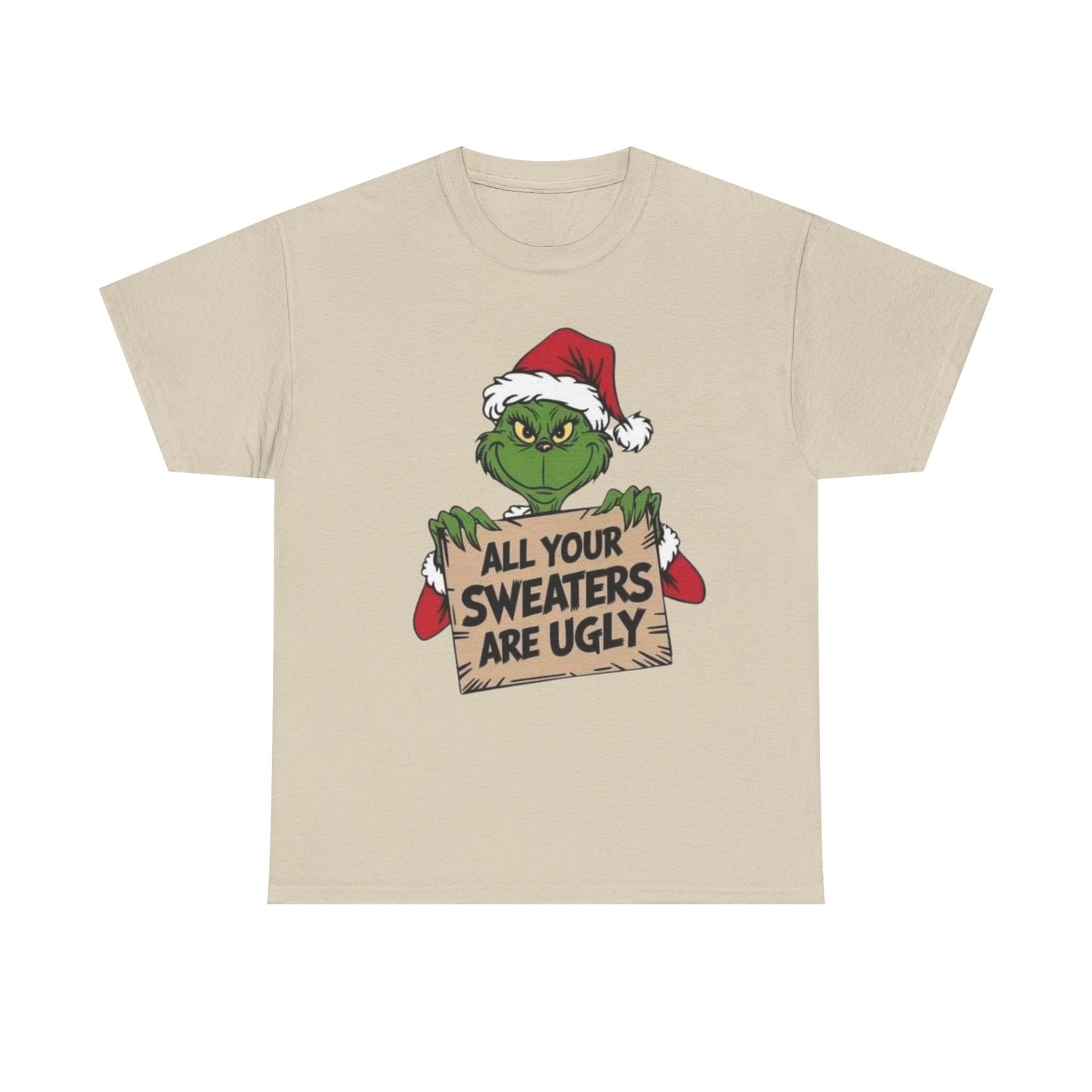Grinchmas Ugly Sweater Tee, Christmas T-Shirt, Holiday Gift, Funny Tee, Unisex Cotton Shirt, Christmas Party, Grinch Lovers