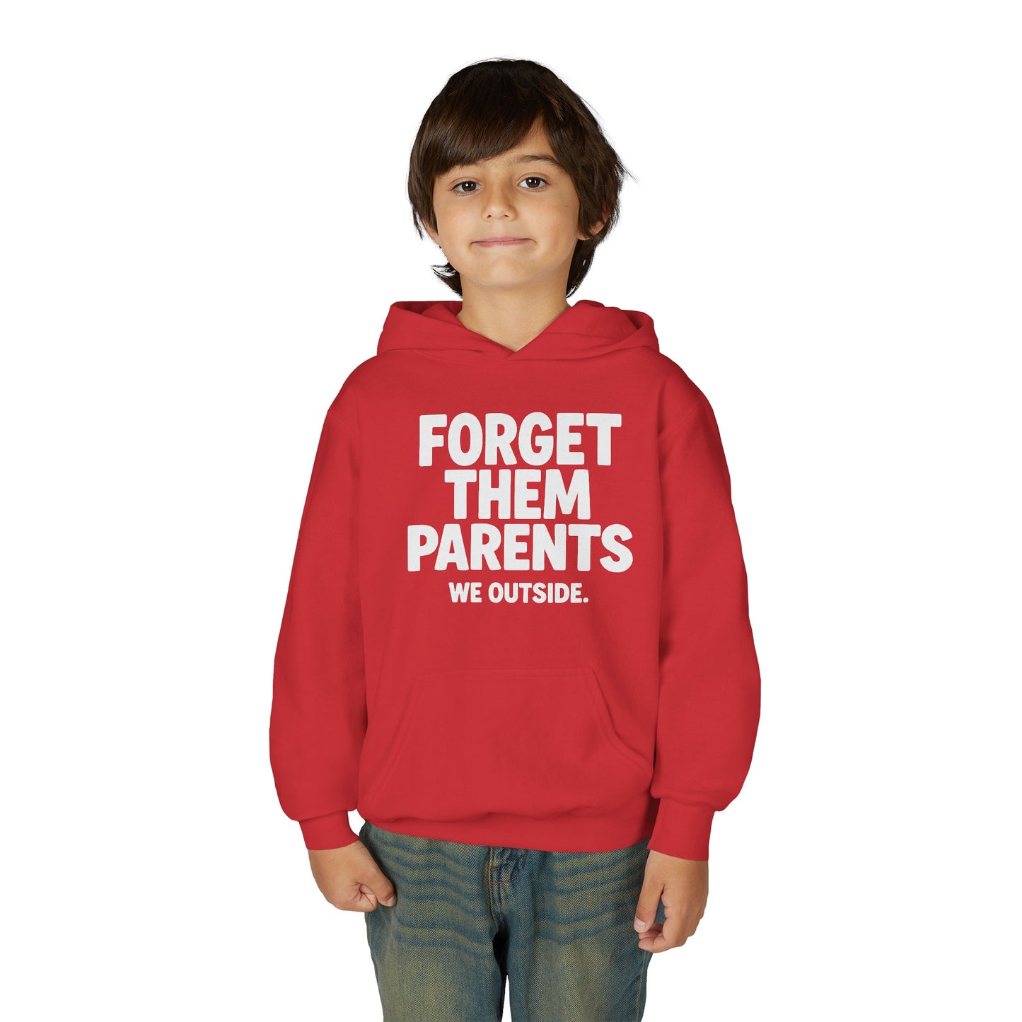 Youth Hoodie - Forget Them Parents, Funny Sweatshirt, Kids Hoodie, Outdoor Adventure, Gift for Teens, Casual Wear