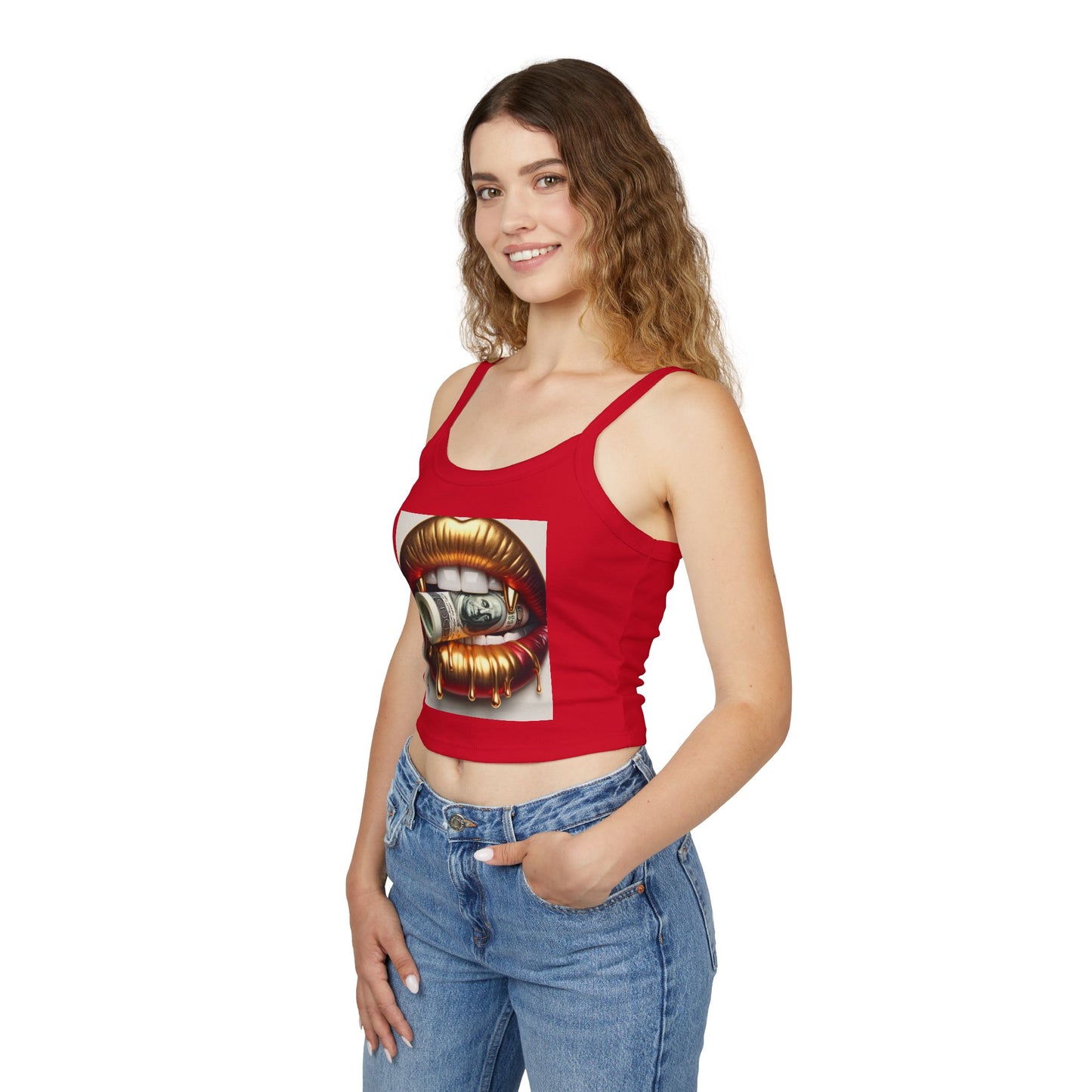 Bold Statement Women's Spaghetti Strap Tank Top, Graphic Tank, Summer Outfit, Party Wear, Streetwear Essential