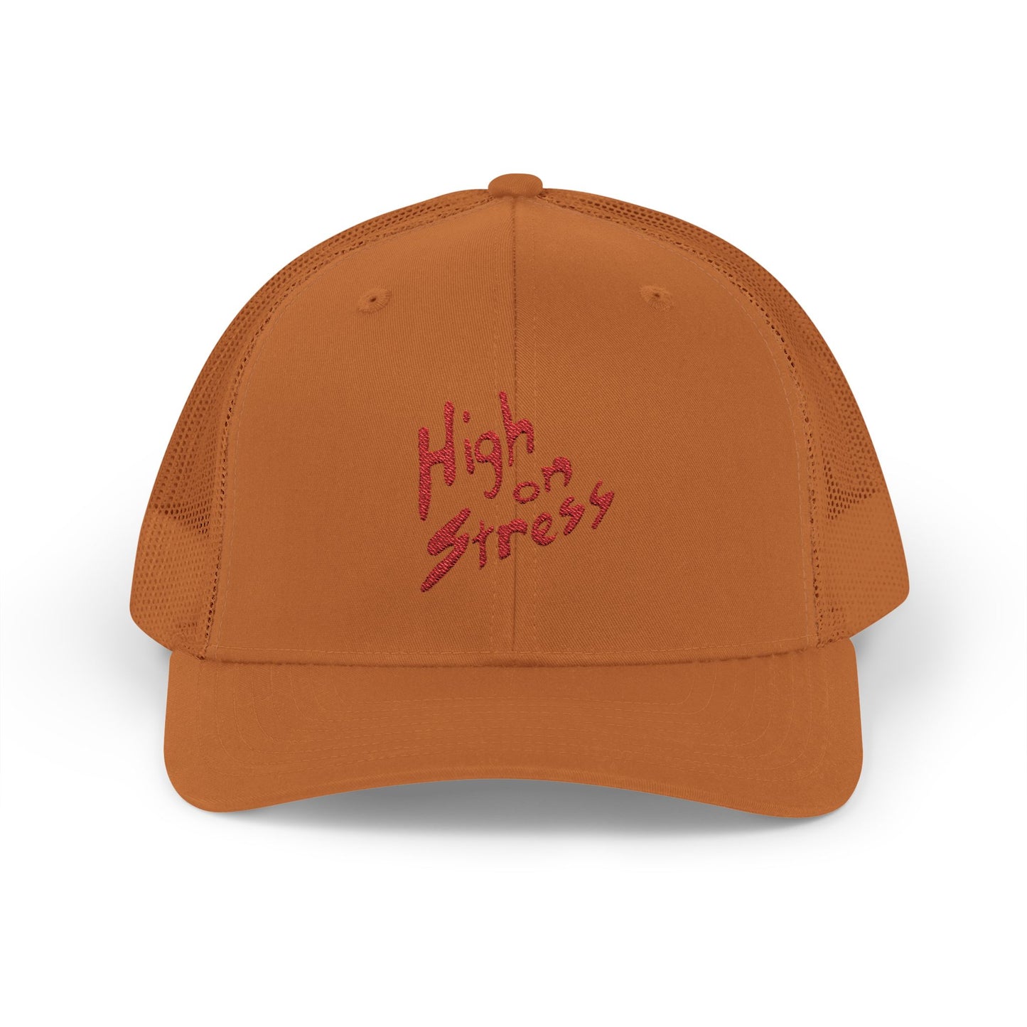 High on Stress Snapback Trucker Cap, Funny Cap for Stress Relief, Quirky Gift for Gamers, Casual Streetwear, Summer Essentials