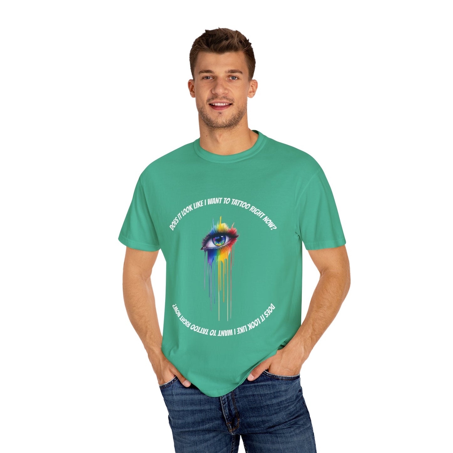 Vibrant Eye Art T-Shirt | Unisex Garment-Dyed Tee, Artistic Apparel, Colorful Fashion, Unique Gift, Everyday Wear