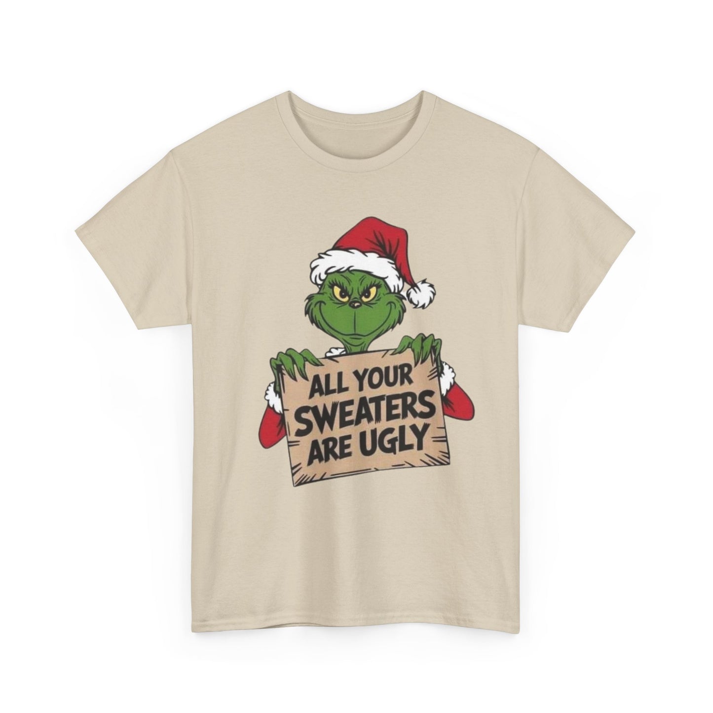 Grinchmas Ugly Sweater Tee, Christmas T-Shirt, Holiday Gift, Funny Tee, Unisex Cotton Shirt, Christmas Party, Grinch Lovers