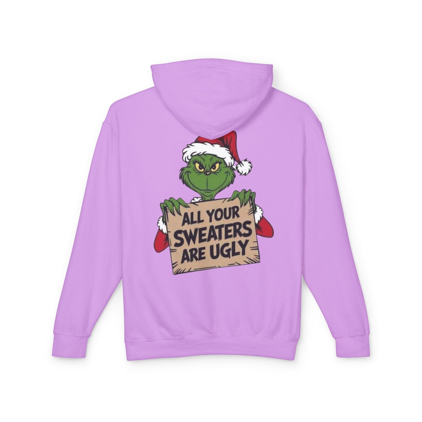 Grinch-Inspired Holiday Hoodie, Cozy Grinch Sweatshirt, Christmas Gift, Ugly Sweater Party Apparel, Unisex Lightweight Hoodie