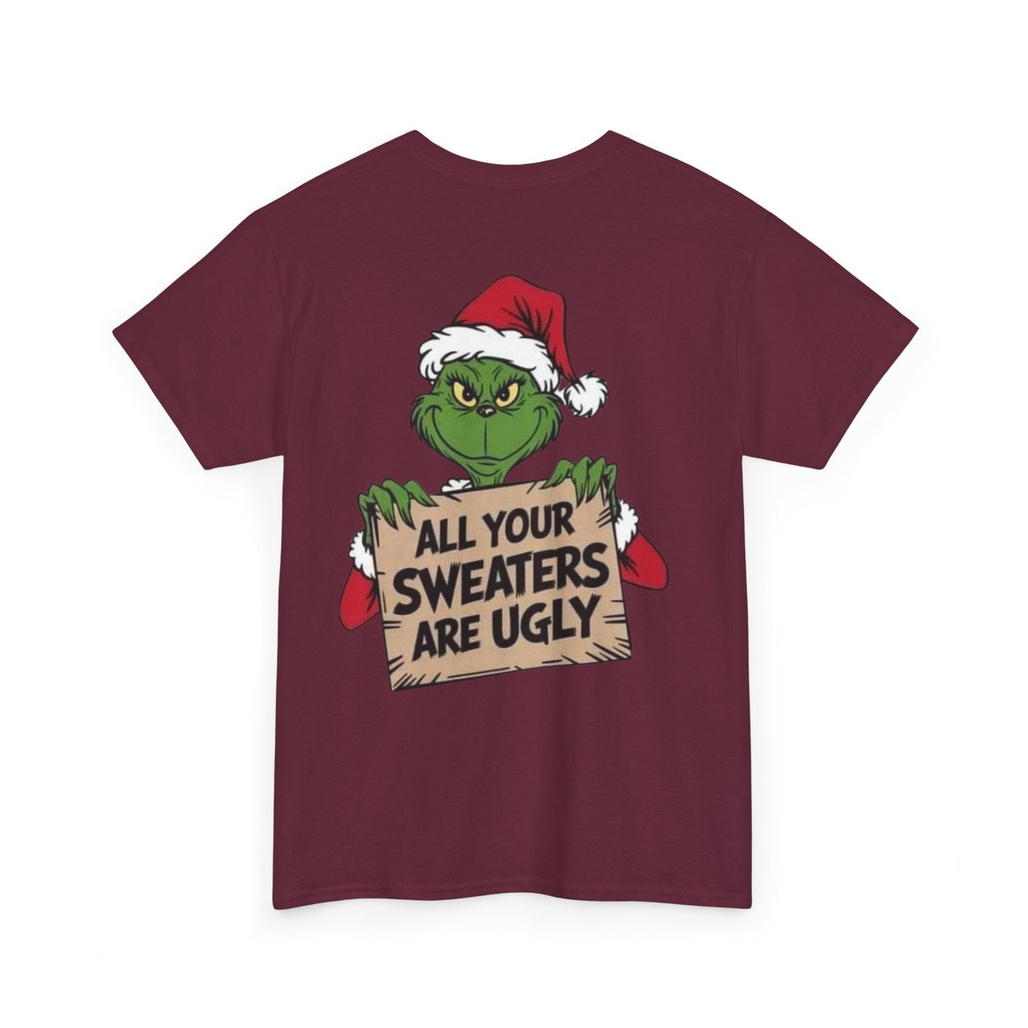 Grinchmas Ugly Sweater Tee, Christmas T-Shirt, Holiday Gift, Funny Tee, Unisex Cotton Shirt, Christmas Party, Grinch Lovers
